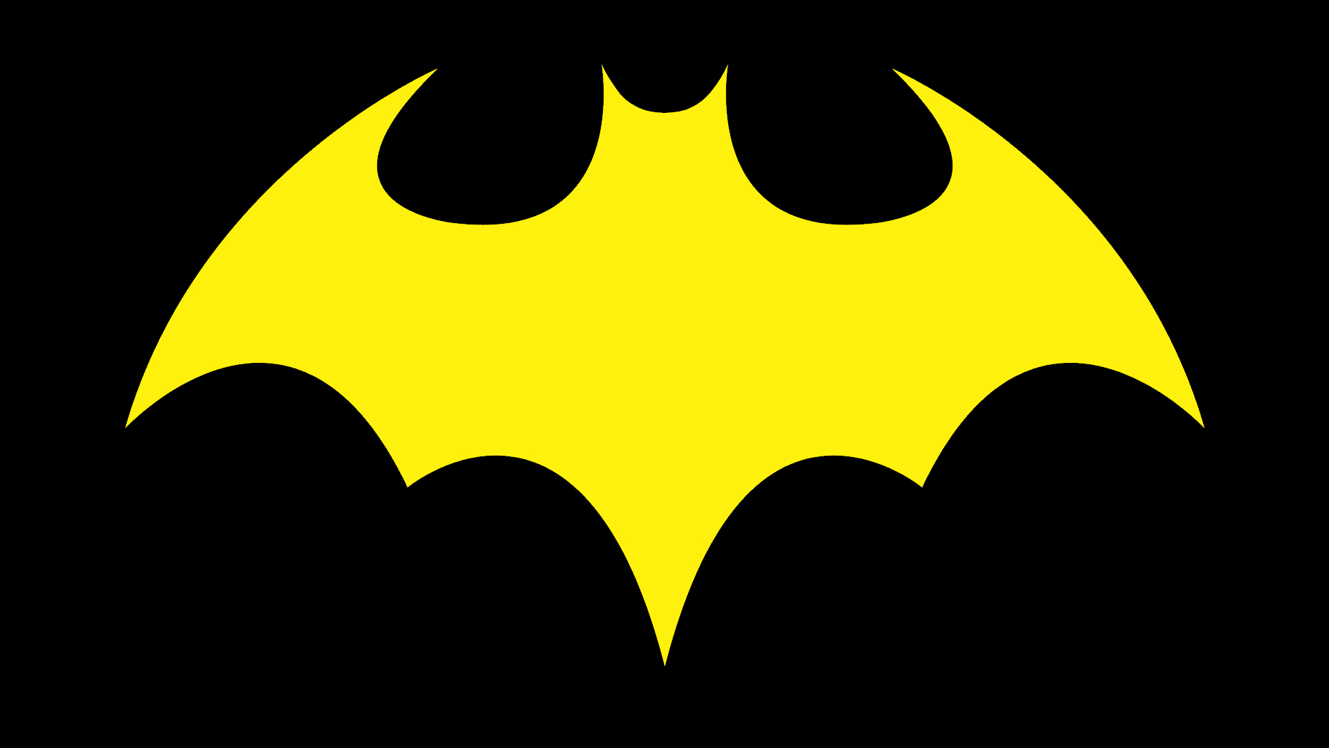 Знак Бэтмена желтый