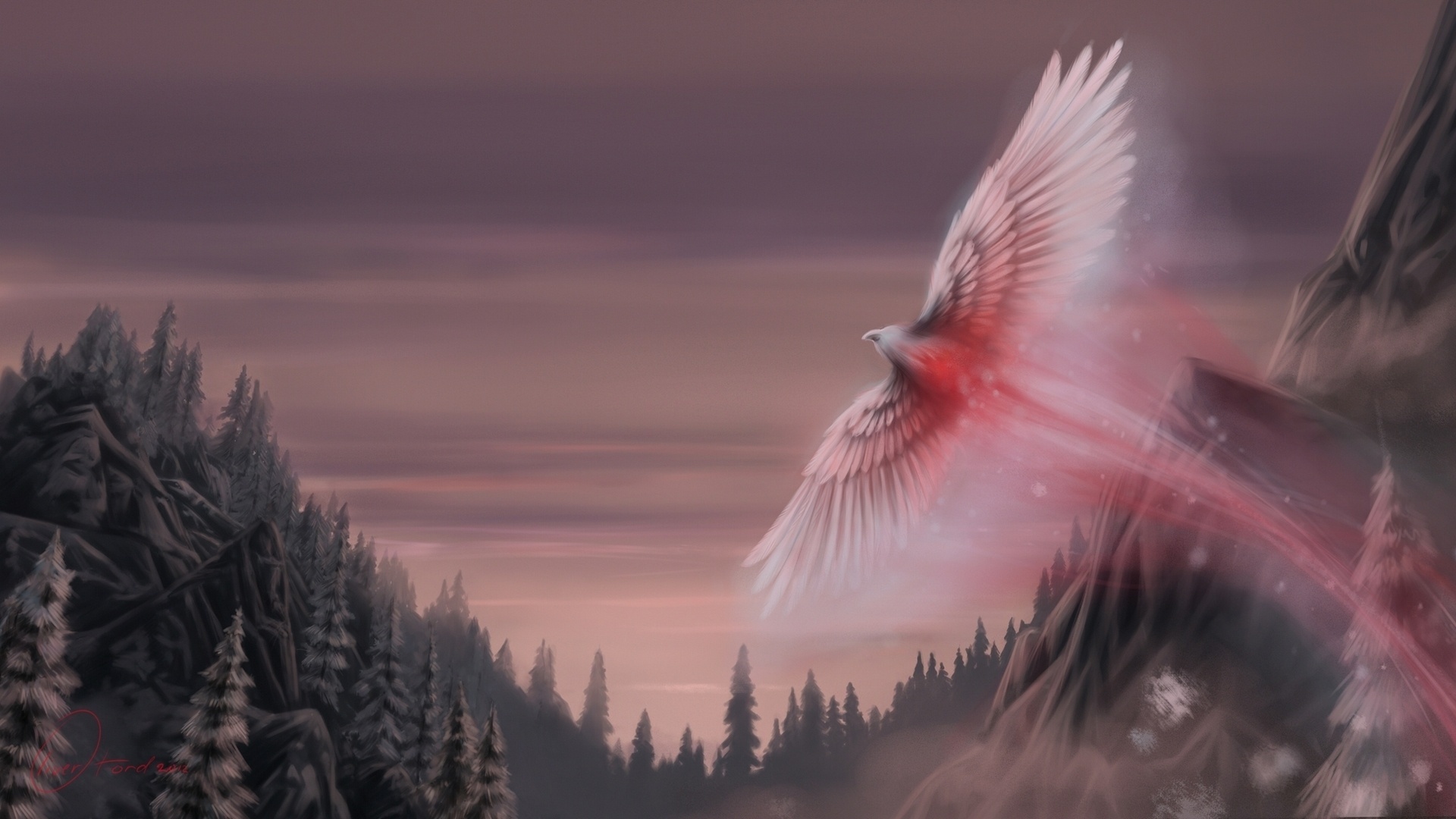fantasy animals, phoenix, fantasy desktop HD wallpaper