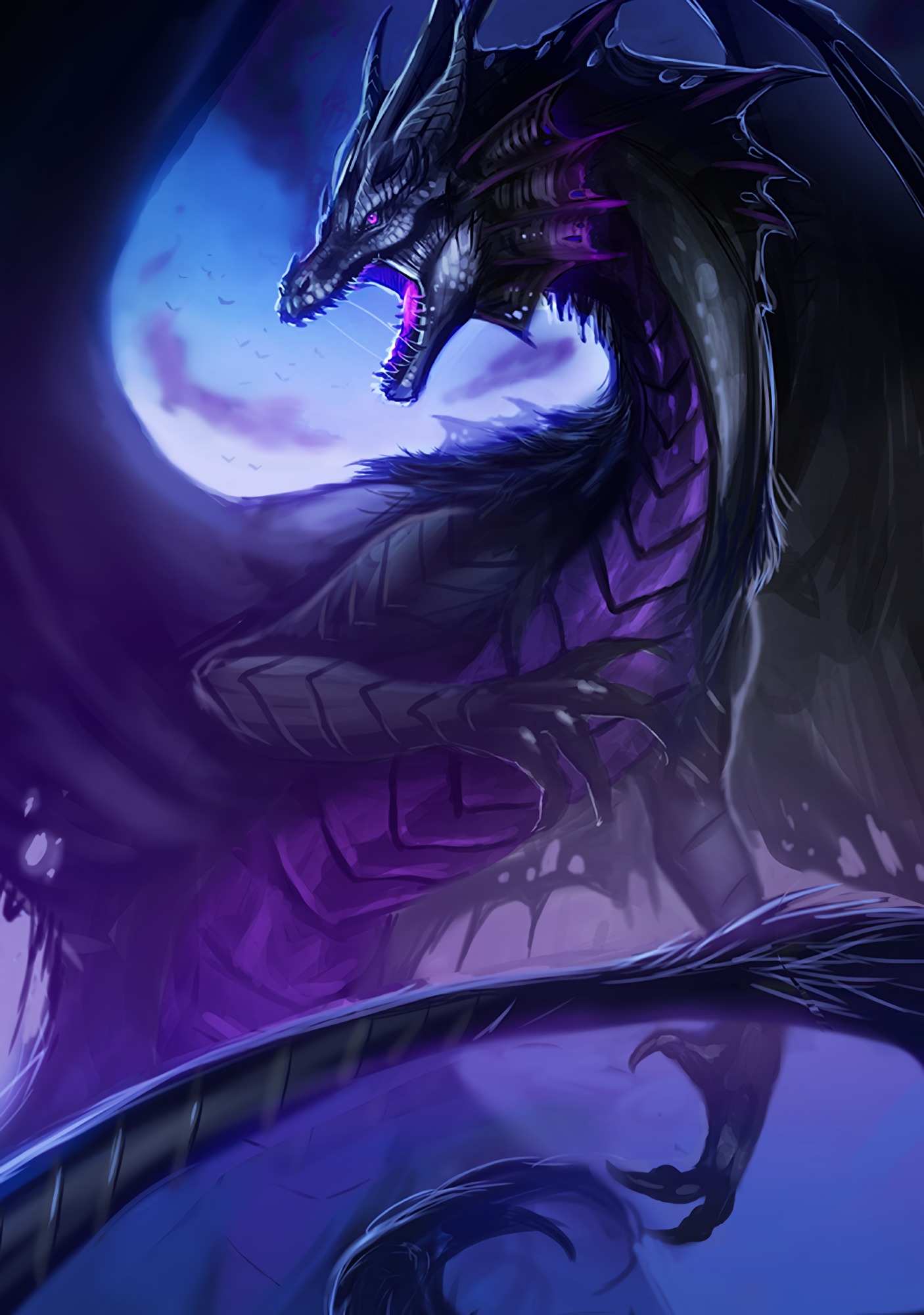 dragon, that's incredible, grin, art, being, creature, fiction QHD