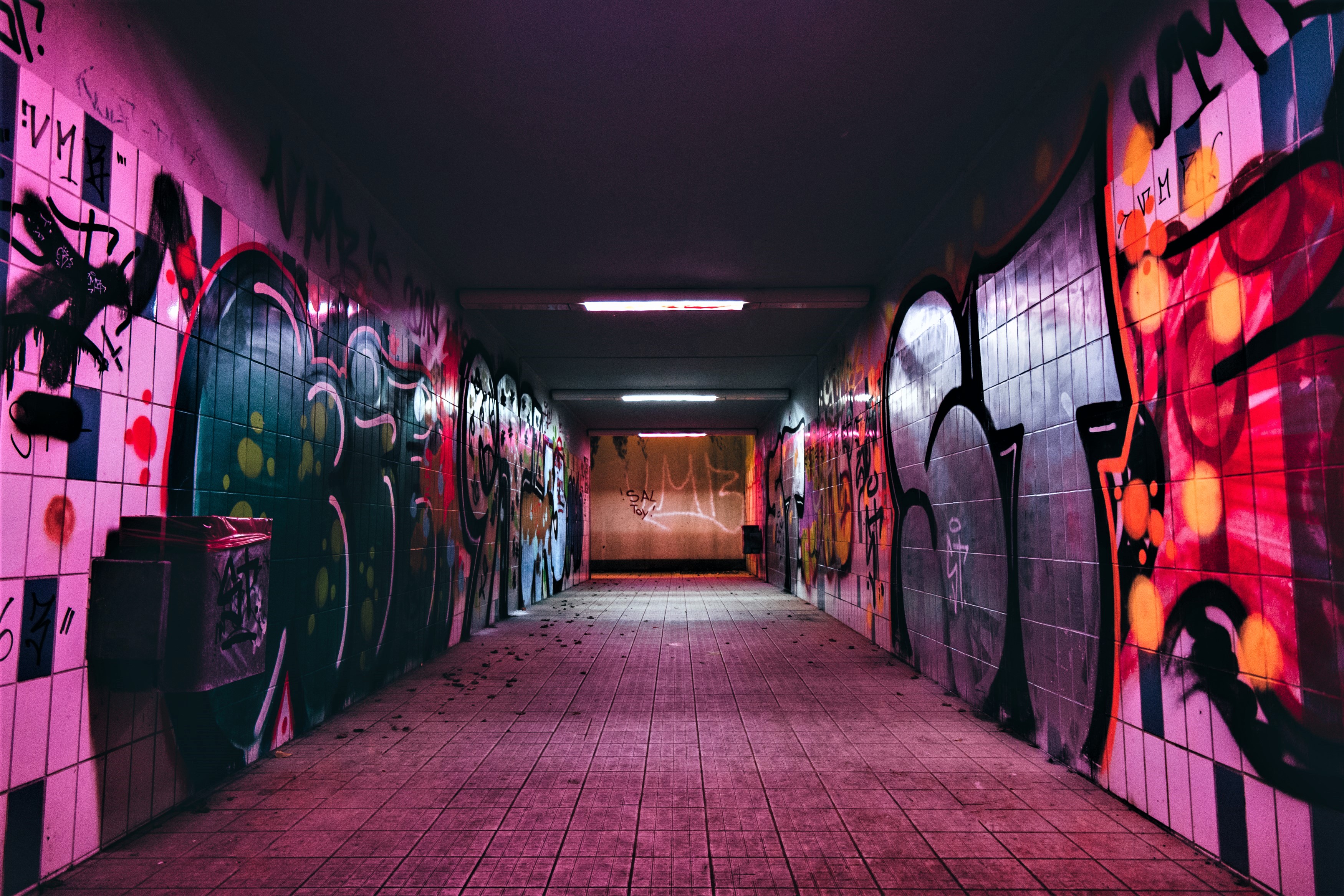 artistic, graffiti, colorful, subway HD wallpaper