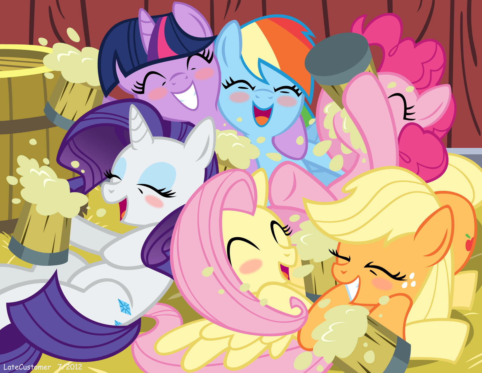 rainbow dash, my little pony, tv show, my little pony: friendship is magic, applejack (my little pony), fluttershy (my little pony), pinkie pie, rarity (my little pony), twilight sparkle Full HD