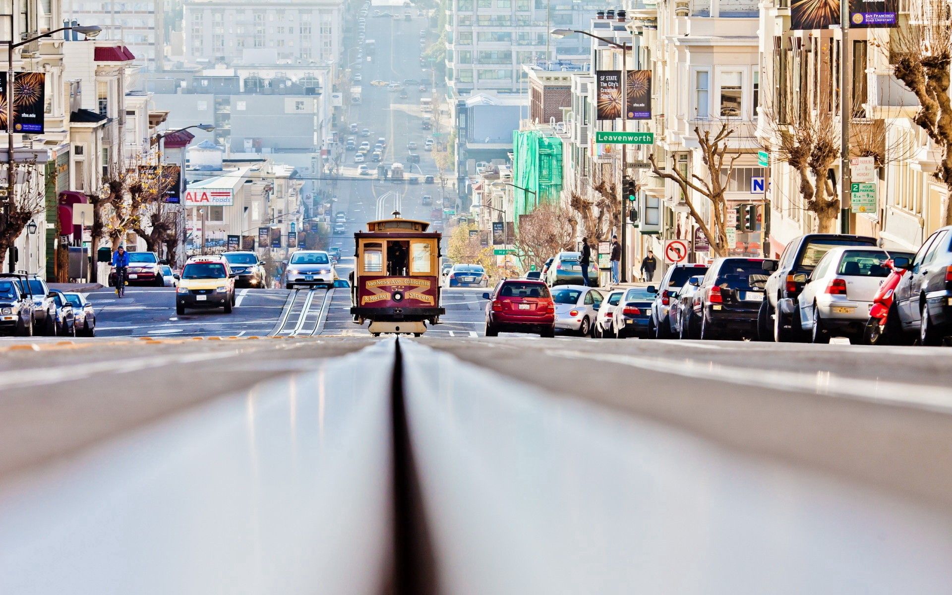 san francisco, cities, cars, road, traffic, movement cell phone wallpapers