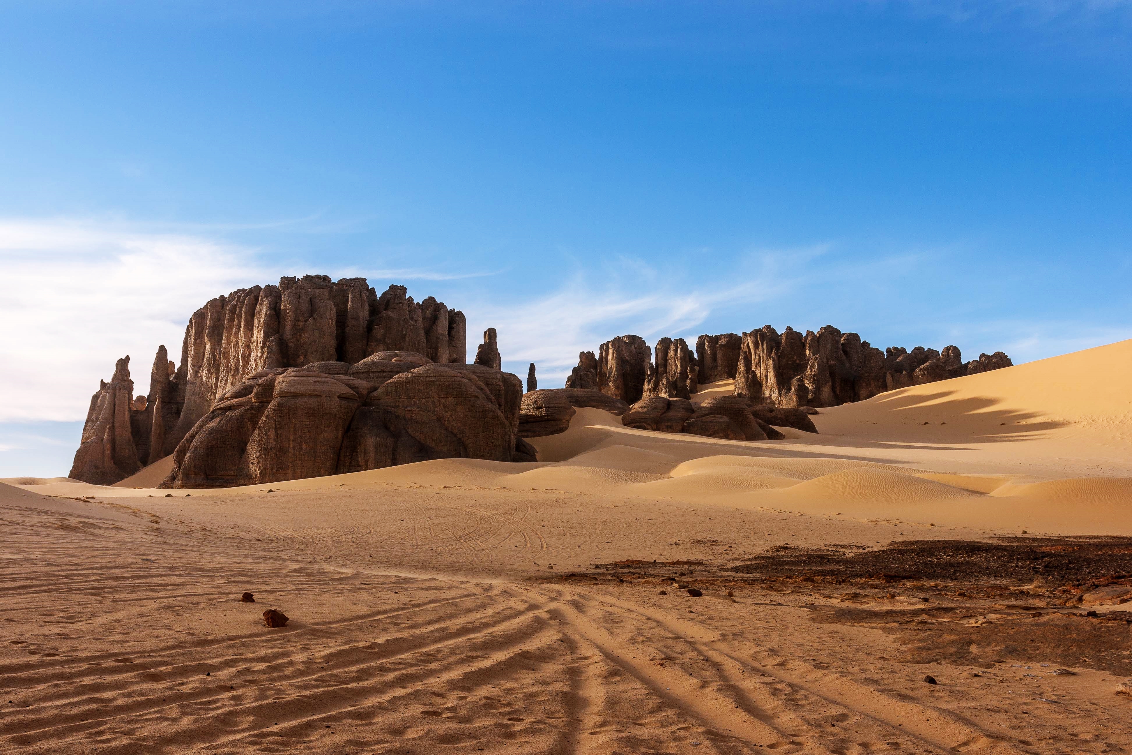 sahara, dune, earth, desert, africa, algeria, national park, sand, tadrart, tassili n'ajjer