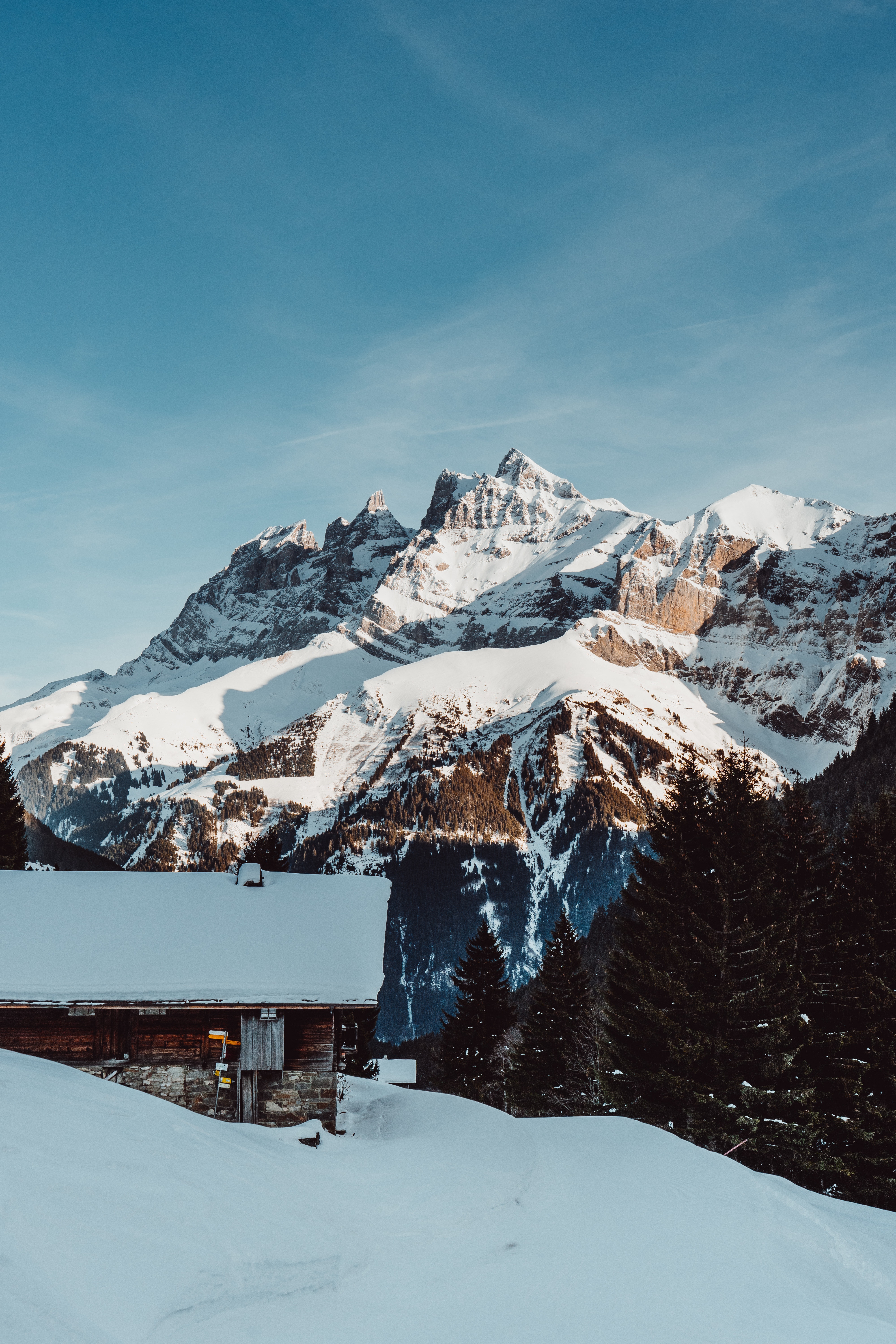 Laden Sie das Natur, Lodge, Resort, Morzine, Mountains, Kleines Haus, Schnee, Frankreich-Bild kostenlos auf Ihren PC-Desktop herunter