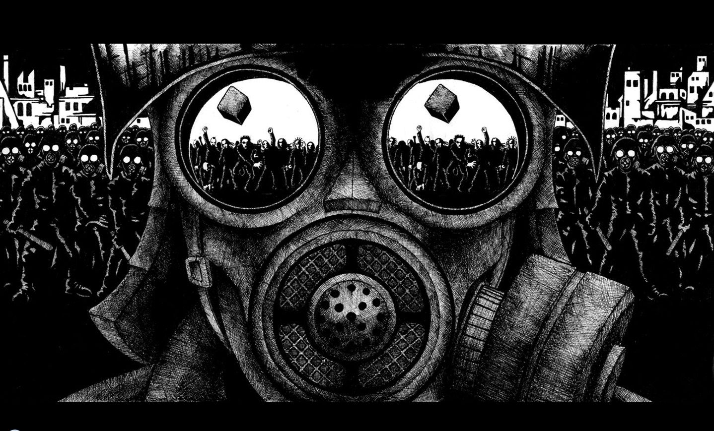 anarchy, gas mask, dark, mask HD wallpaper