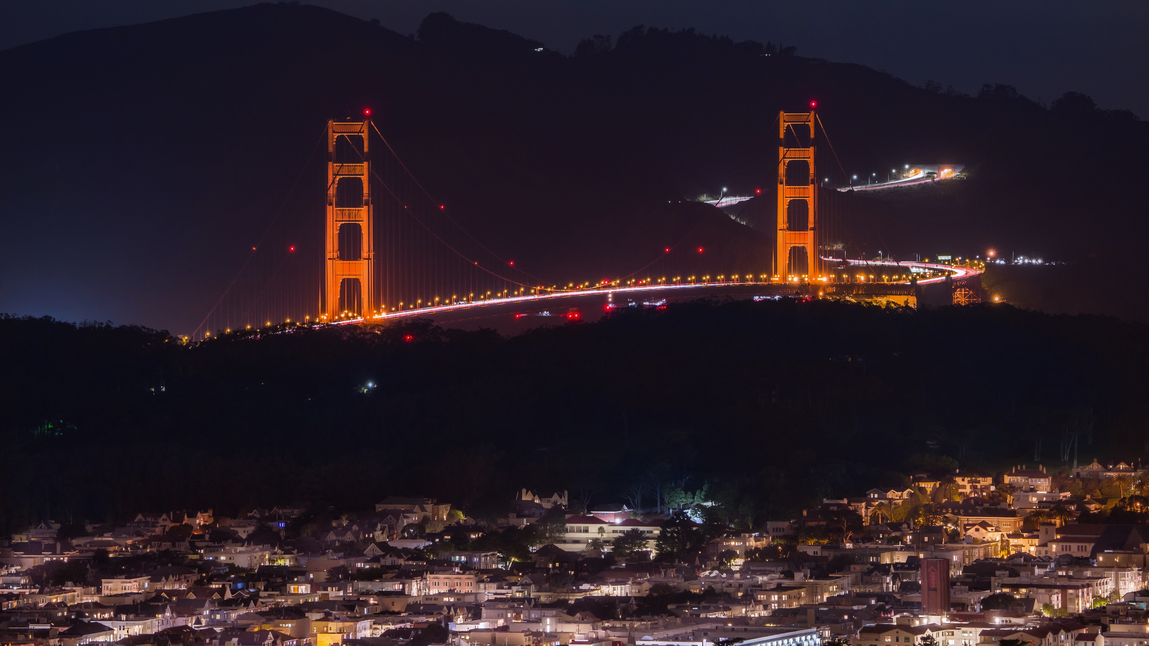Download mobile wallpaper Bridges, Night, Usa, Bridge, California, San Francisco, Golden Gate, Man Made for free.