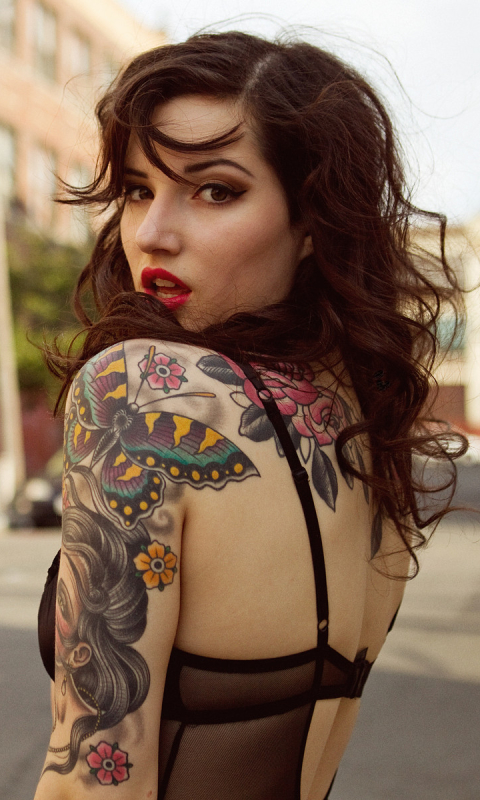 Download Sexy Woman With Tattoos Wallpaper | Wallpapers.com
