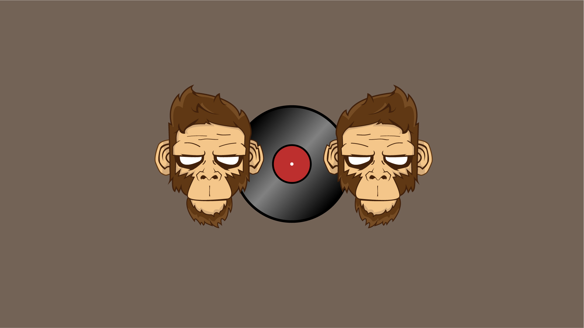 vinyl, music, record, minimalist, monkey