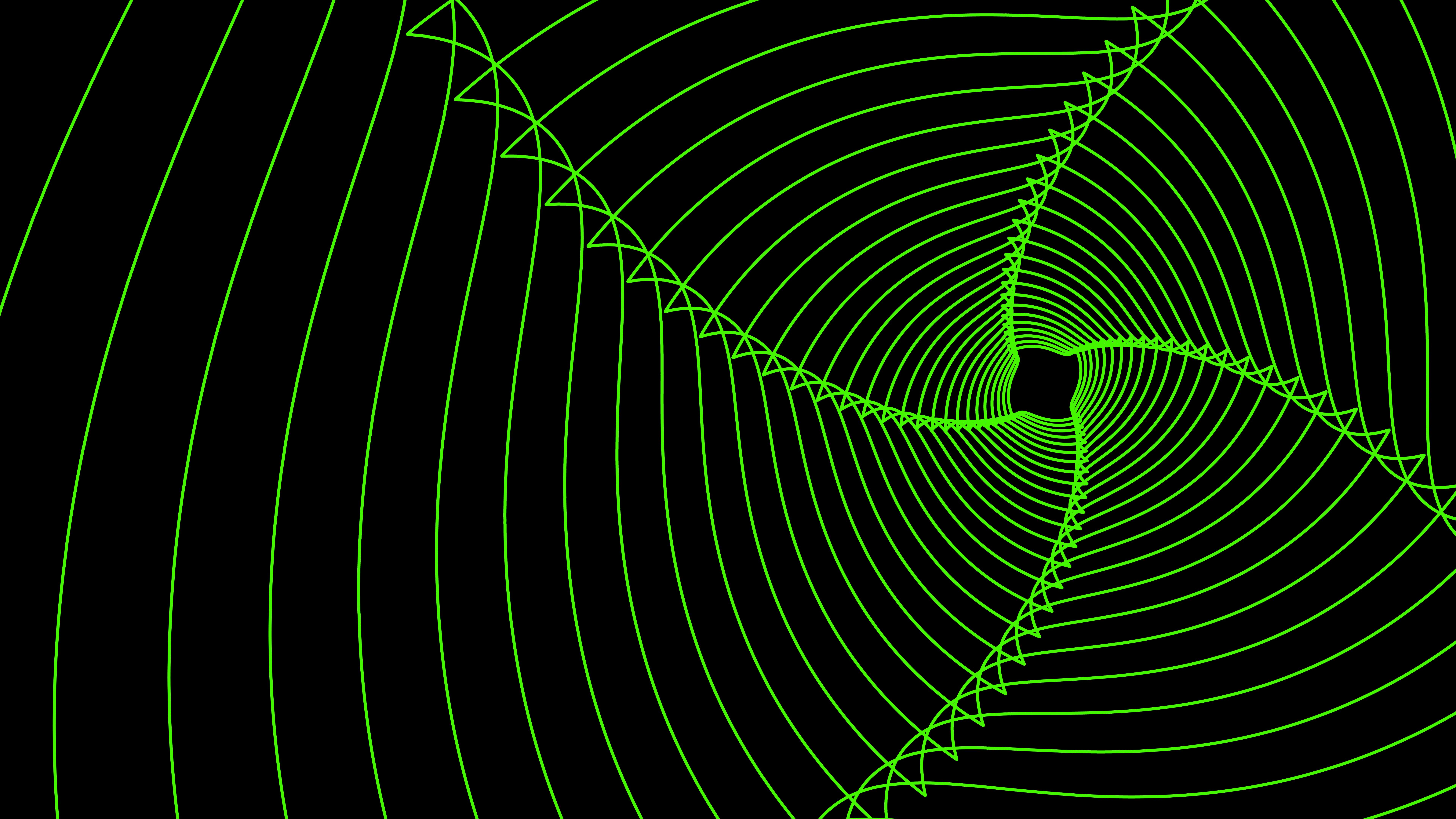 android abstract, fractal, green, lines, spiral