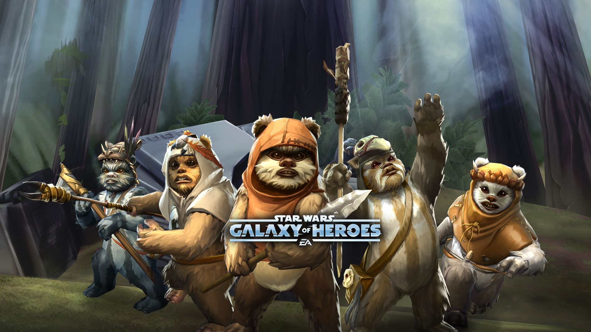 879145 télécharger le fond d'écran jeux vidéo, star wars: galaxy of heroes, ewok, guerres des étoiles - économiseurs d'écran et images gratuitement