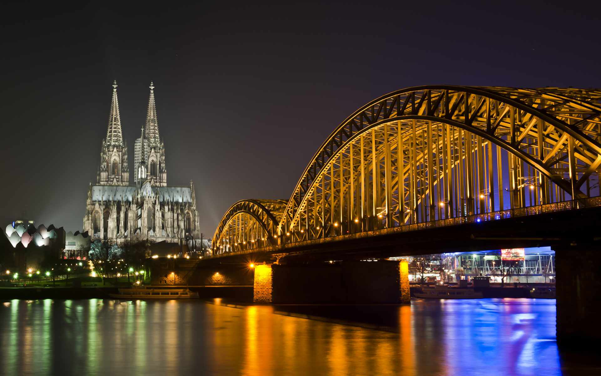 religious, cologne cathedral, bridge, cologne, germany, hohenzollern bridge, cathedrals