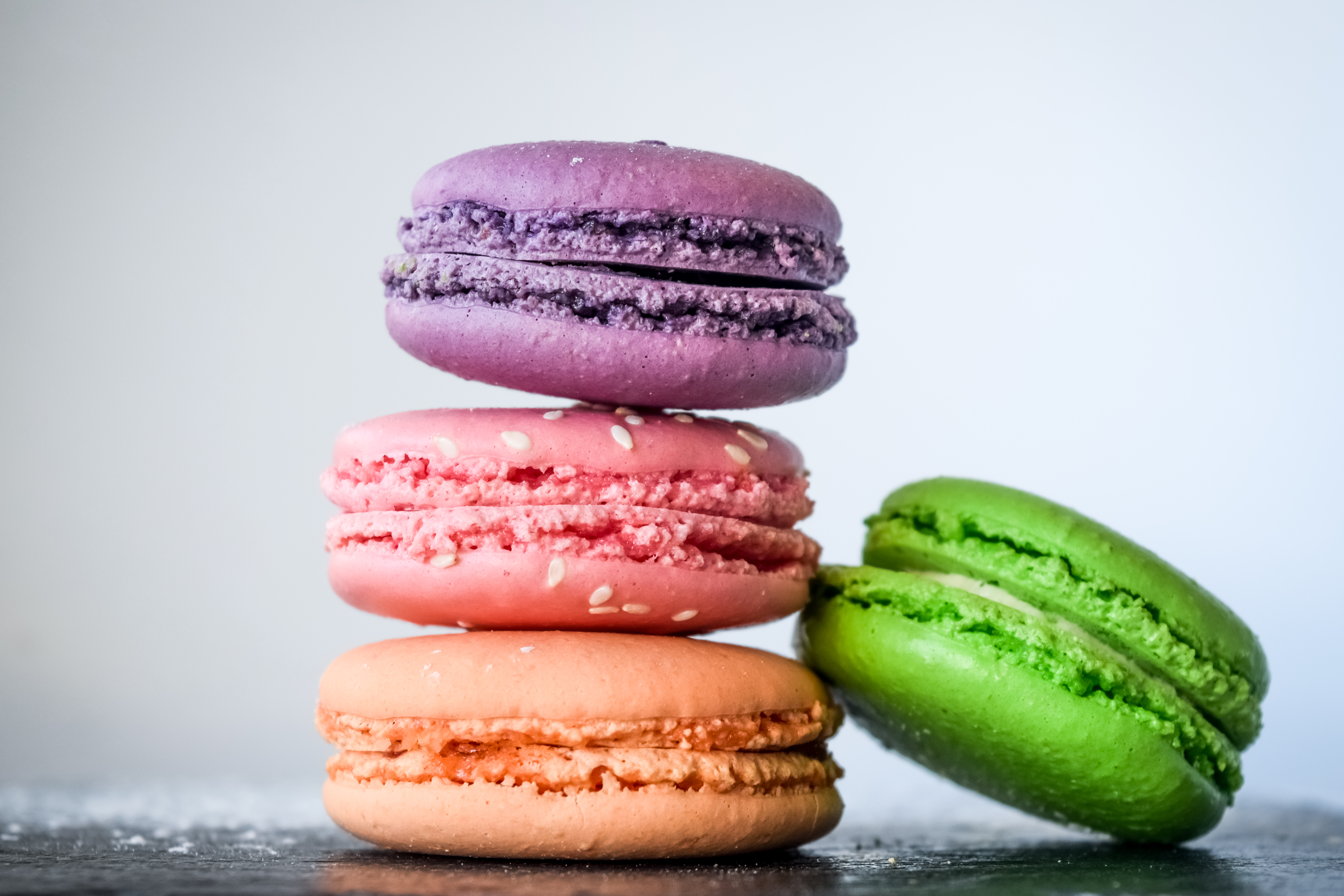 makaroons, food, multicolored, bakery products, baking, macaroons, macaroon