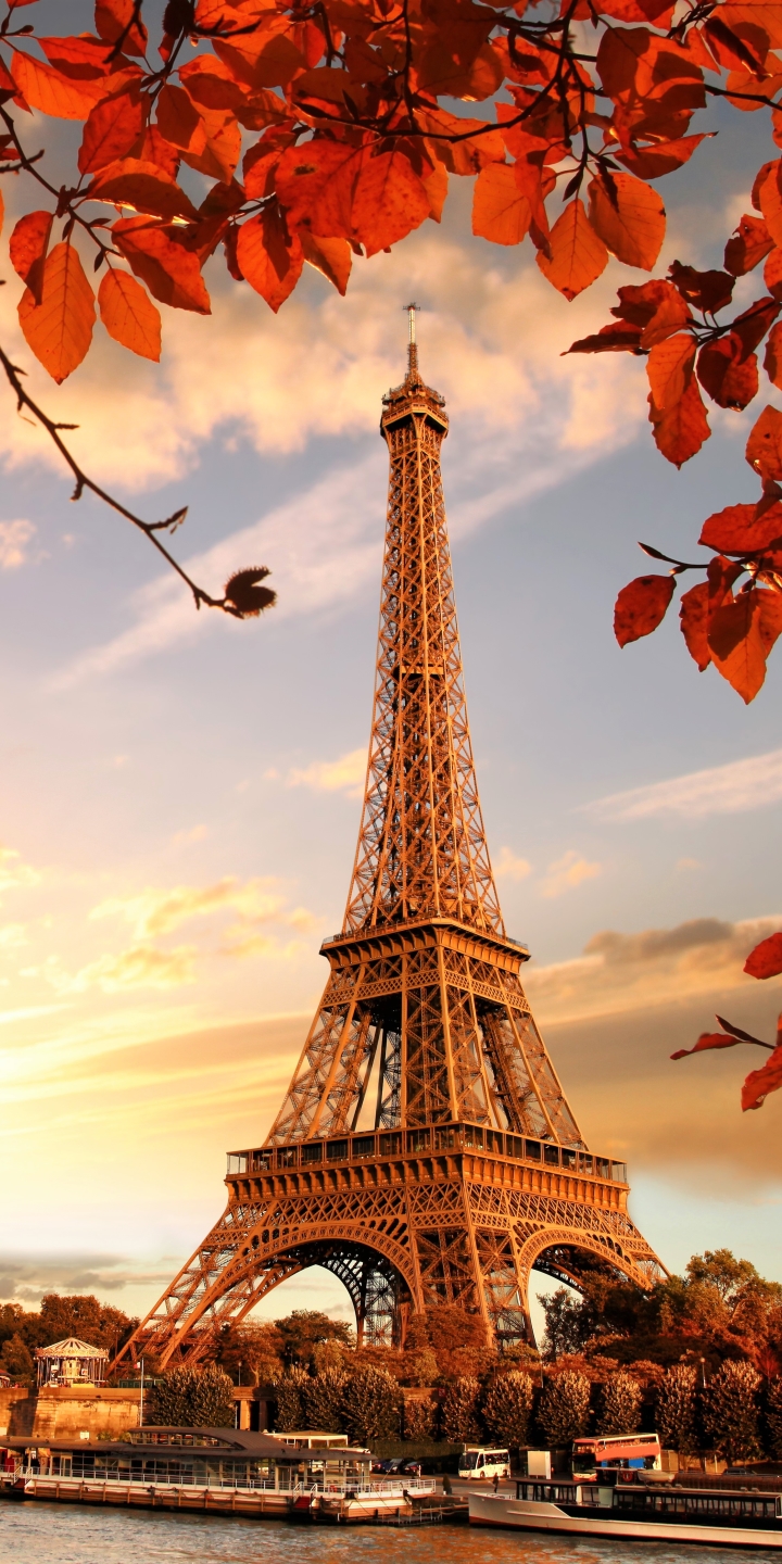 Baixar papel de parede para celular de Outono, Paris, Torre Eiffel, Monumentos, Cair, França, Monumento, Feito Pelo Homem gratuito.