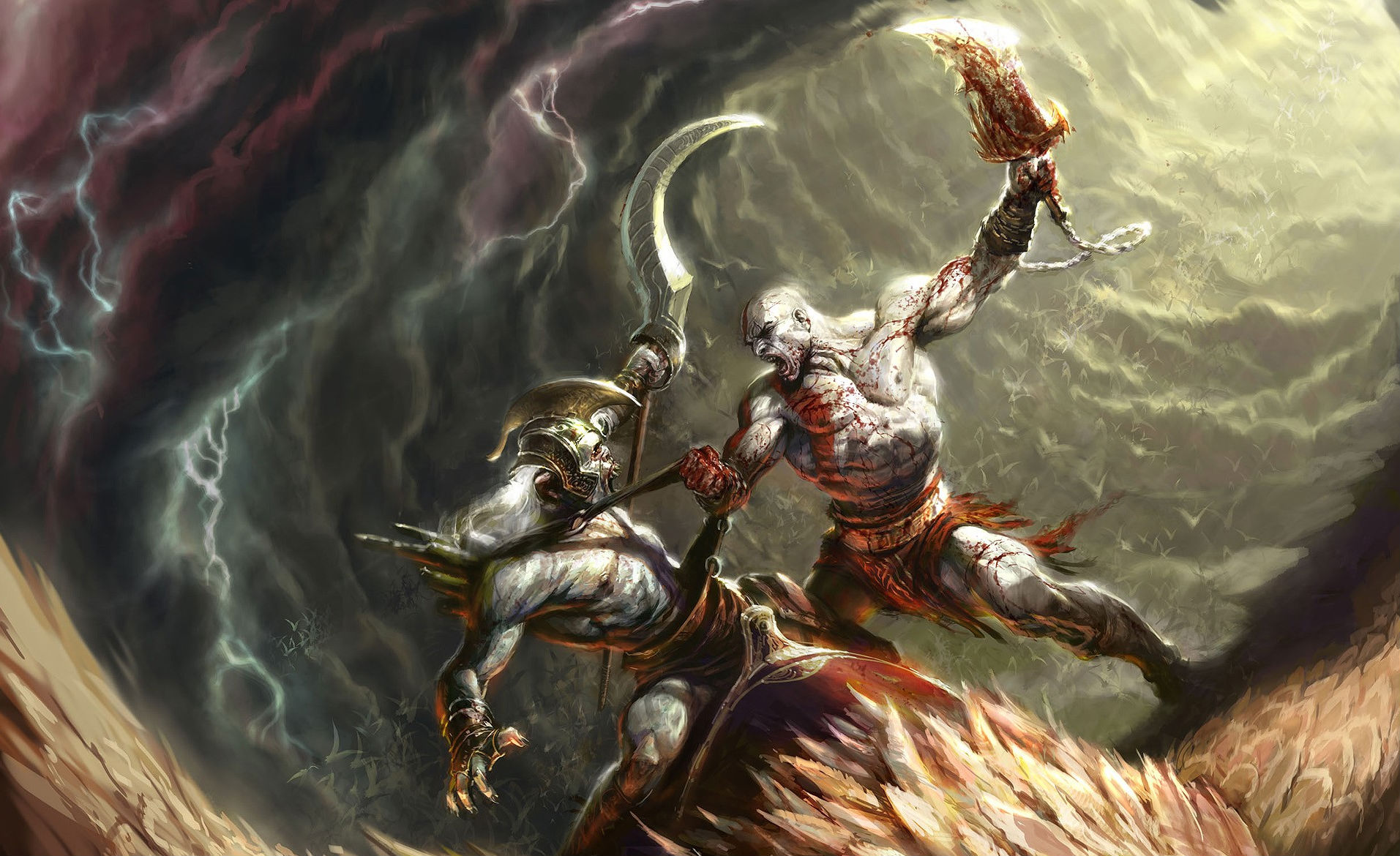 god of war, kratos (god of war), video game Panoramic Wallpaper
