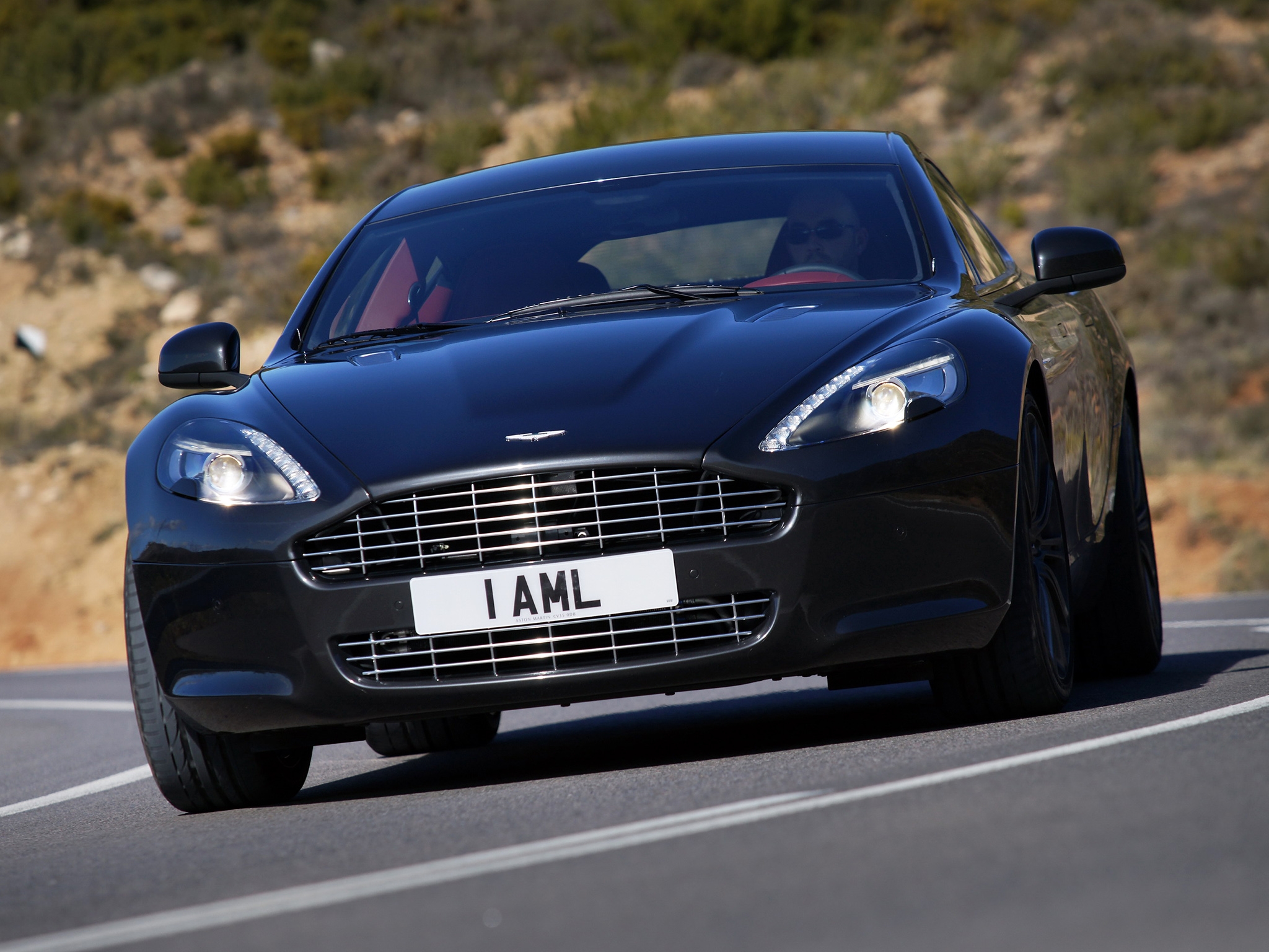 aston martin, cars, black, asphalt, front view, style, 2009, rapide wallpapers for tablet