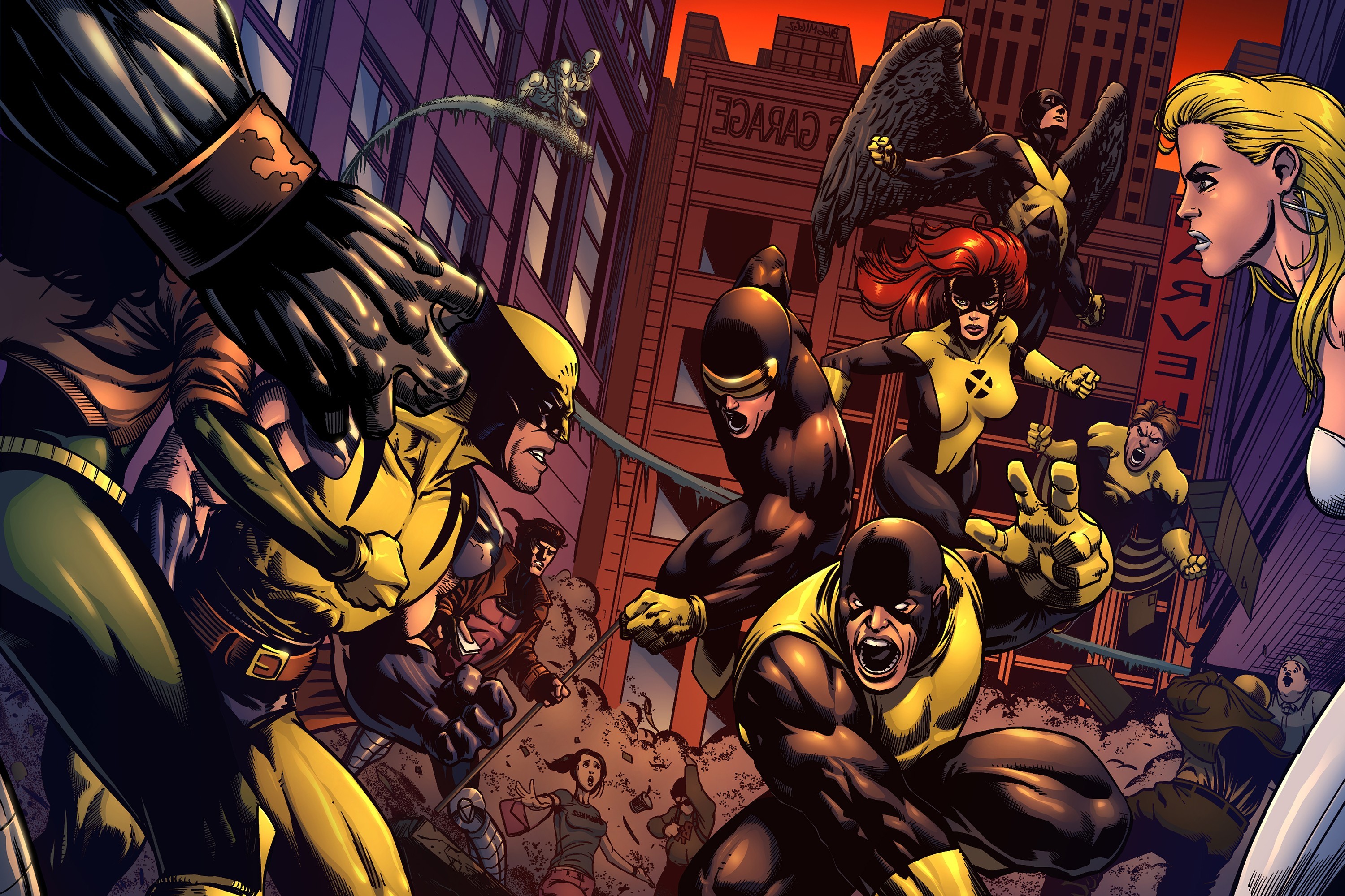 Бесплатные комиксы марвел. Циклоп (Marvel Comics). Банши Марвел комикс. Wolverine and the x-men ангел. Росомаха и люди Икс Циклоп.
