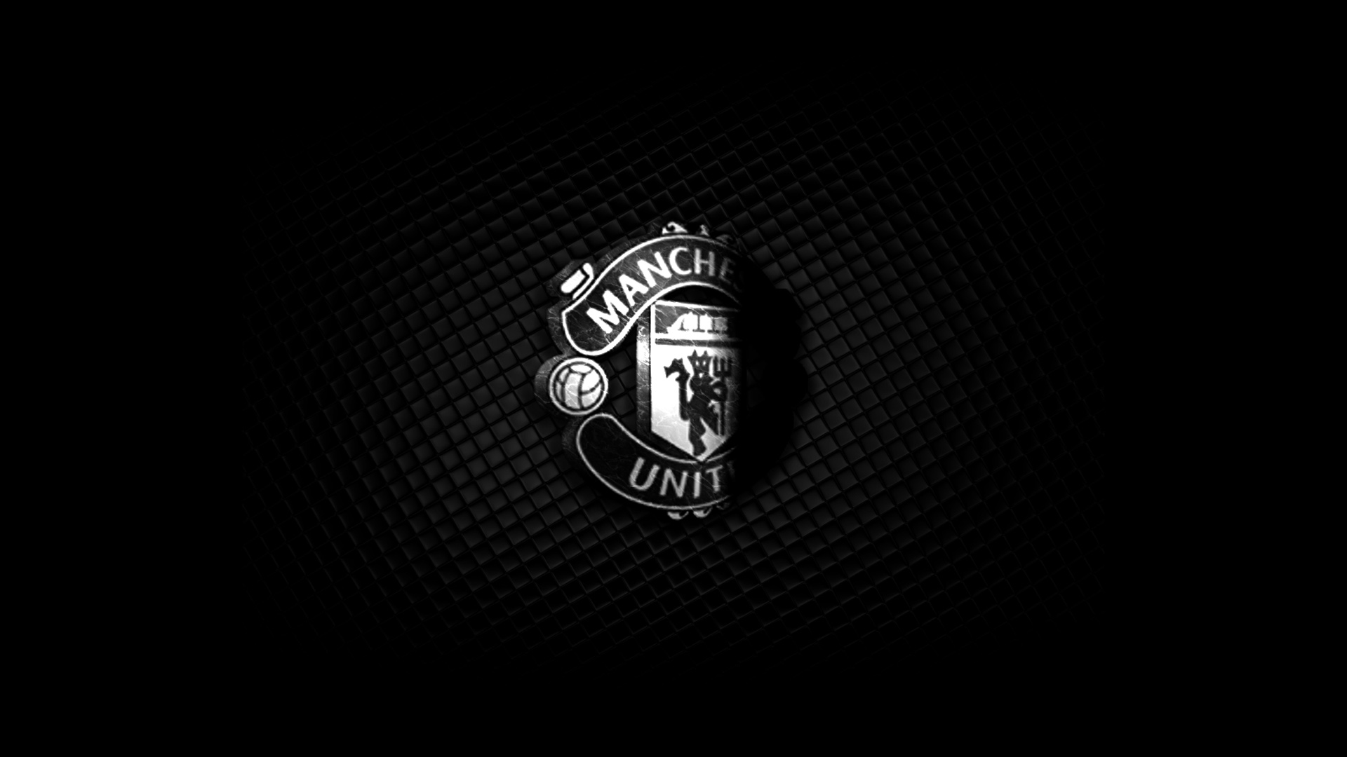 Манчестер Юнайтед на черном фоне