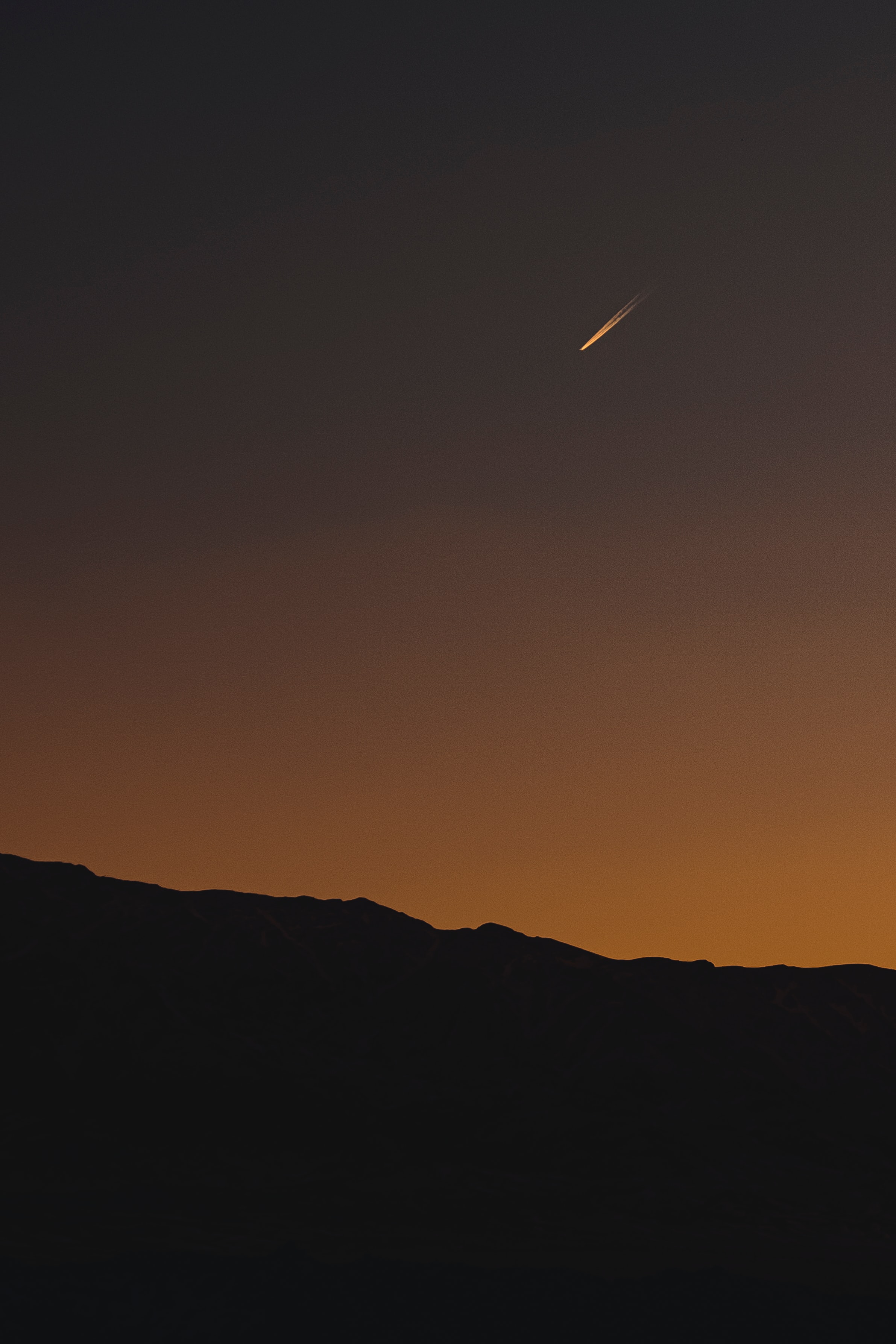 night, dark, mountains, outlines, meteor images