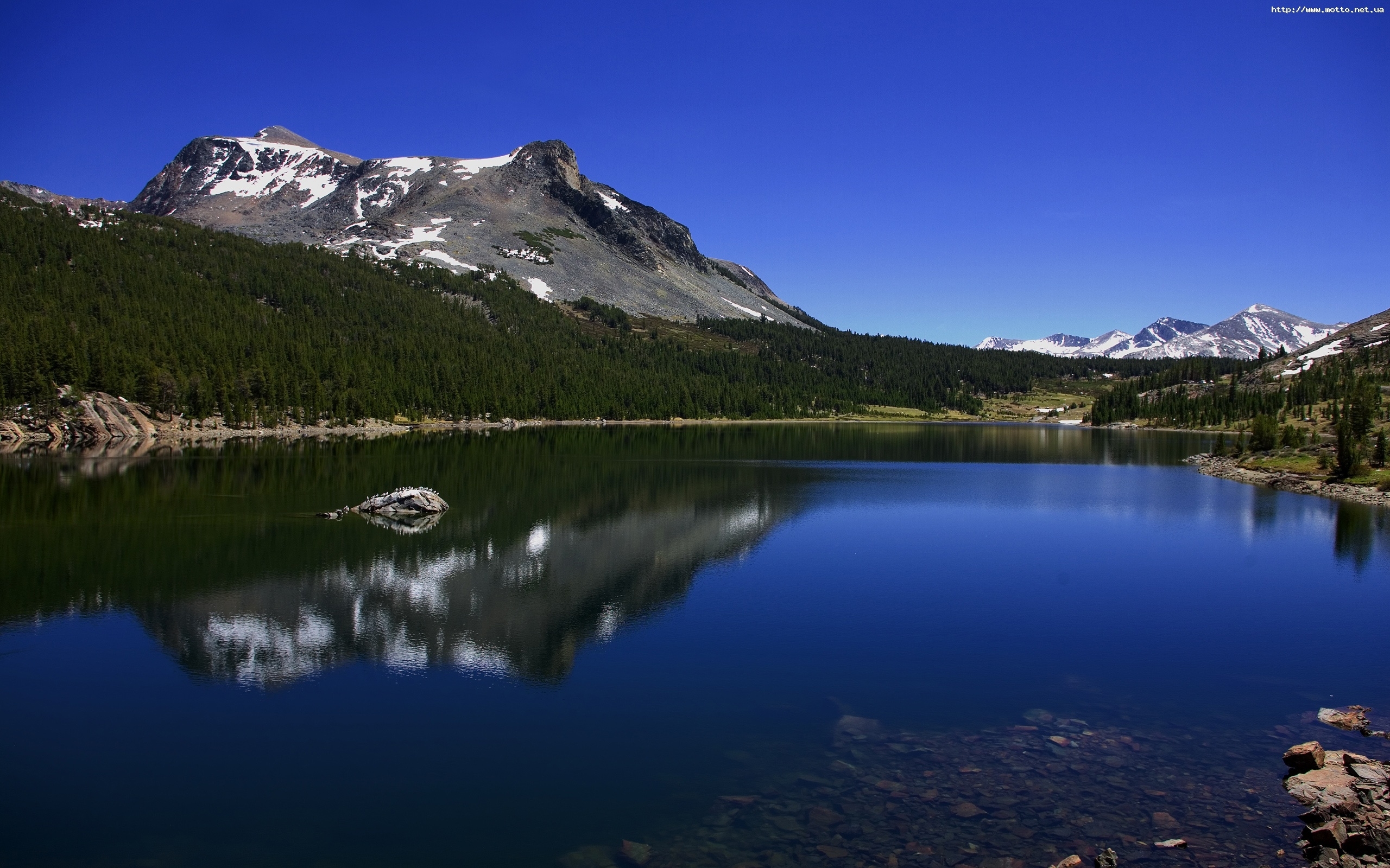 landscape, water, mountains, blue HD wallpaper
