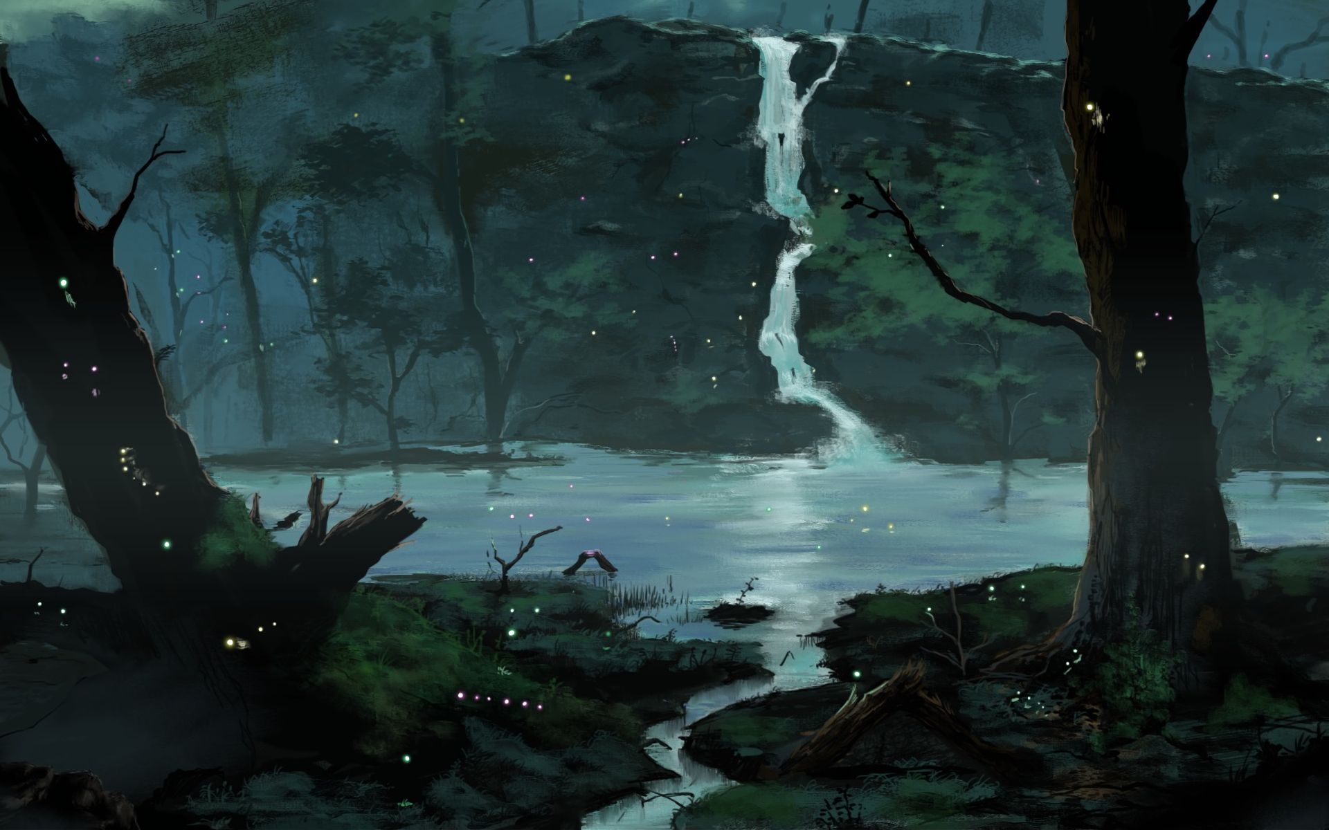 Тёмный лес из аниме