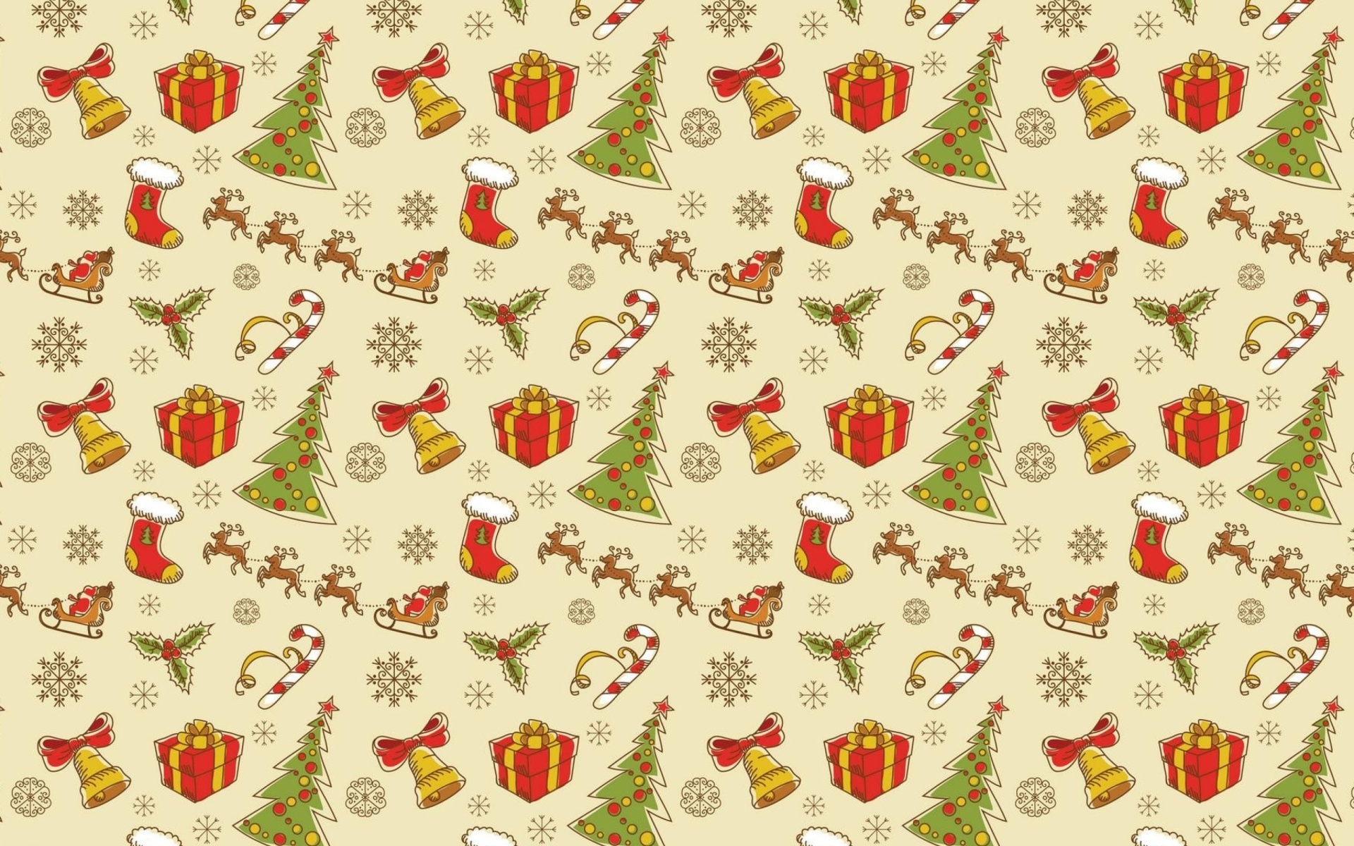 holiday, christmas, bell, christmas tree, gift, pattern, sled, tree phone background