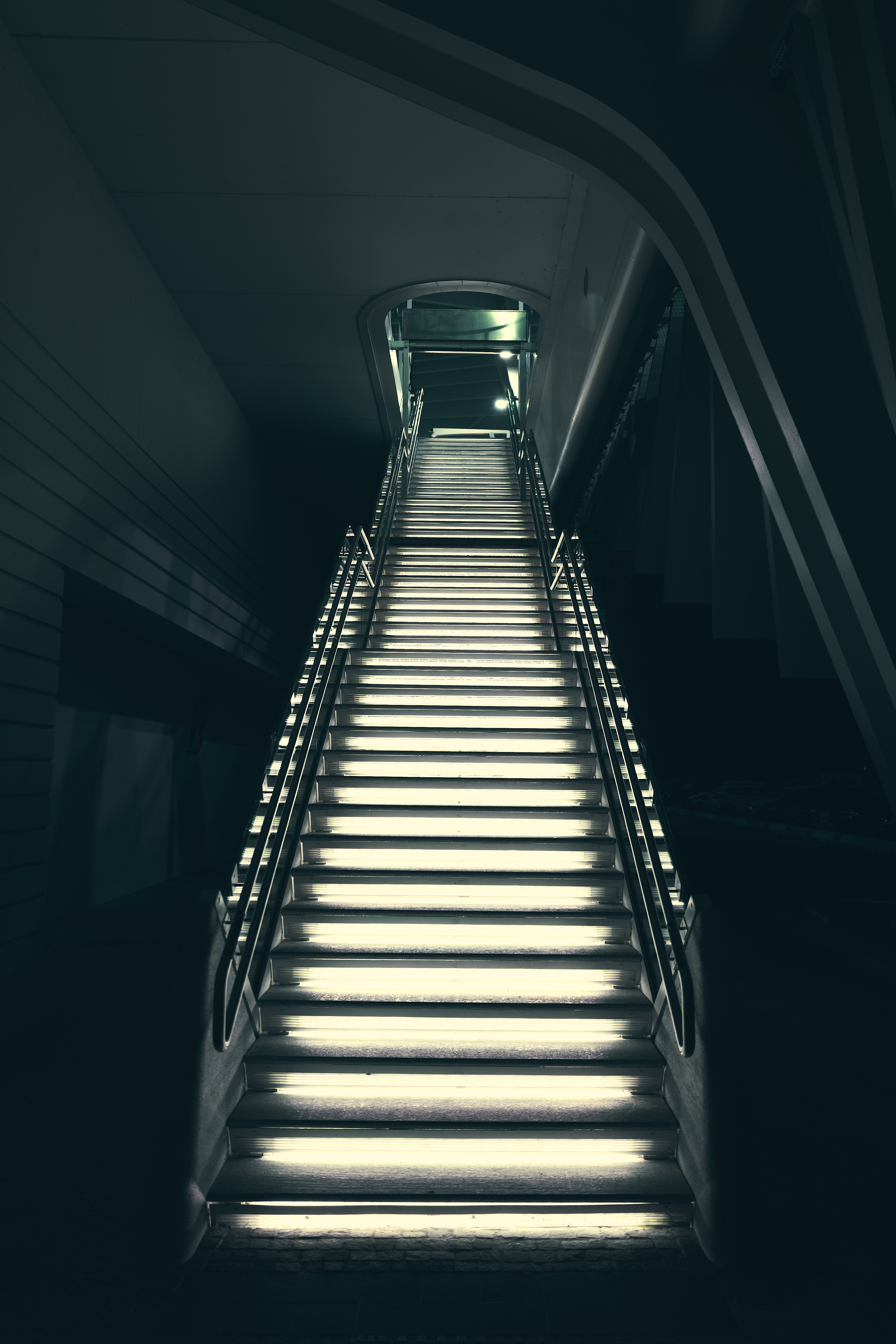 backlight, miscellanea, miscellaneous, illumination, stairs, ladder, output, exit FHD, 4K, UHD