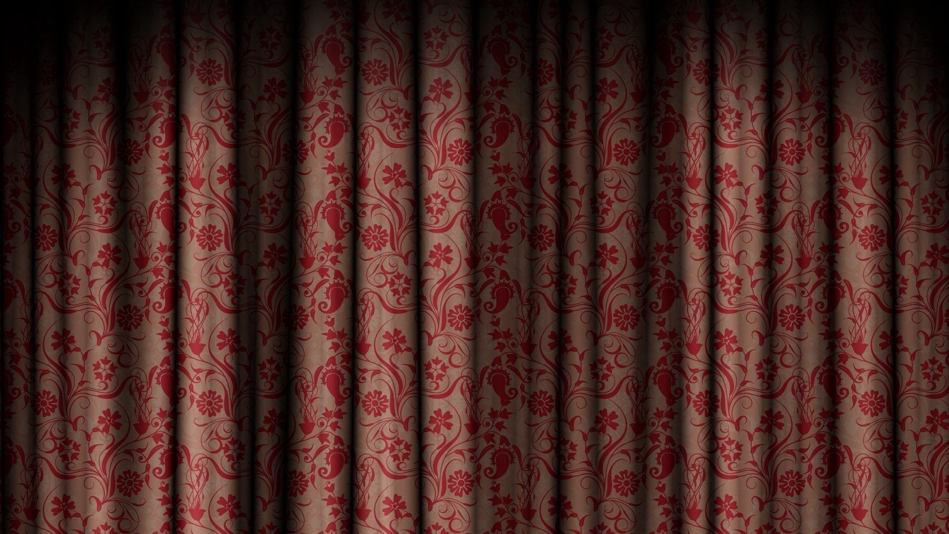Wallpaper Full HD flowers, patterns, texture, textures, curtain