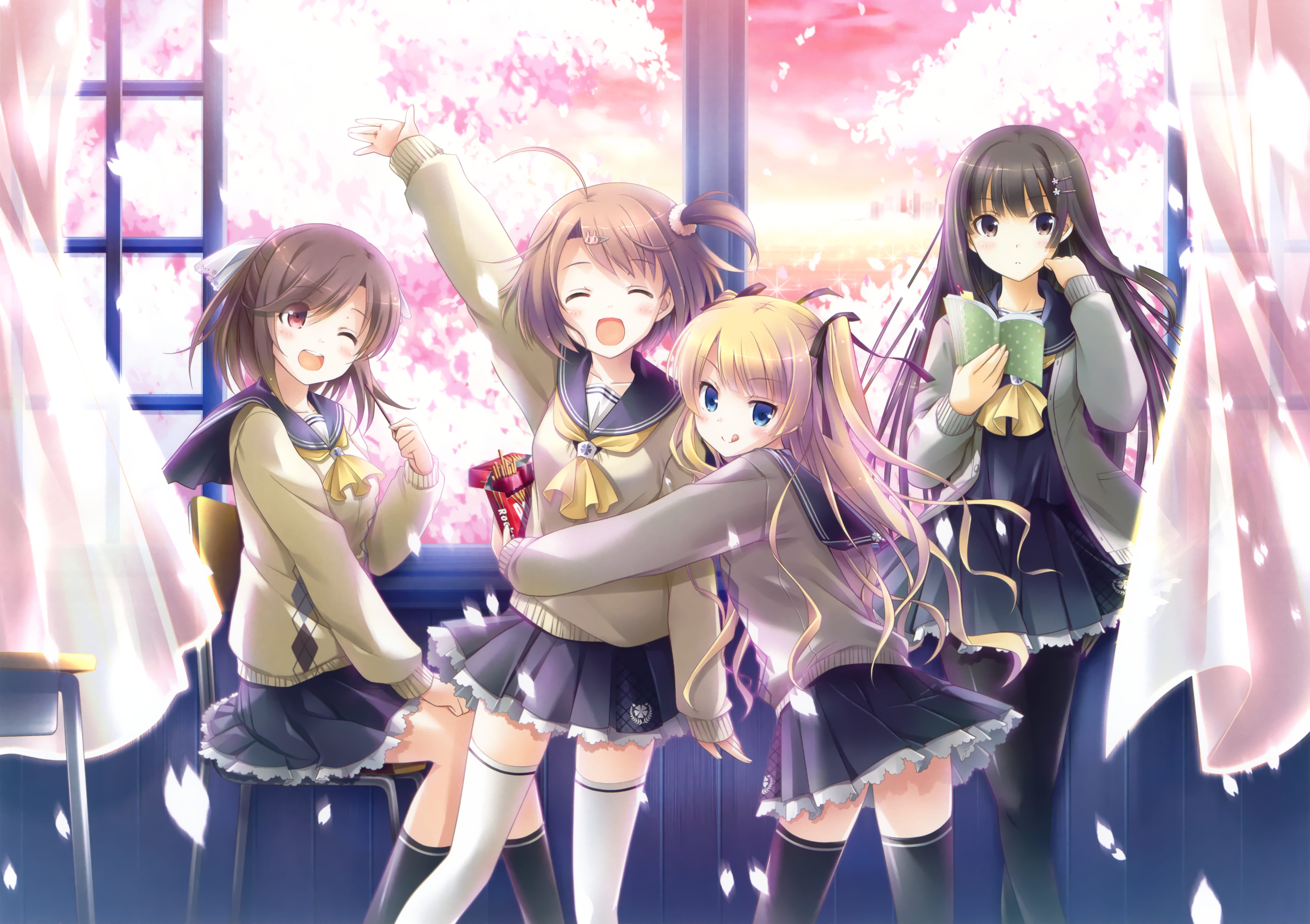 Wallpaper School Uniform, Friends, Friends, Anime School Girls -  Resolution:2067x1380 - Wallpx