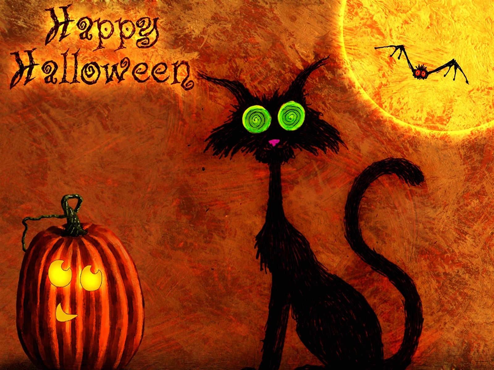 Download mobile wallpaper Halloween, Holidays, Cats, Pictures for free.