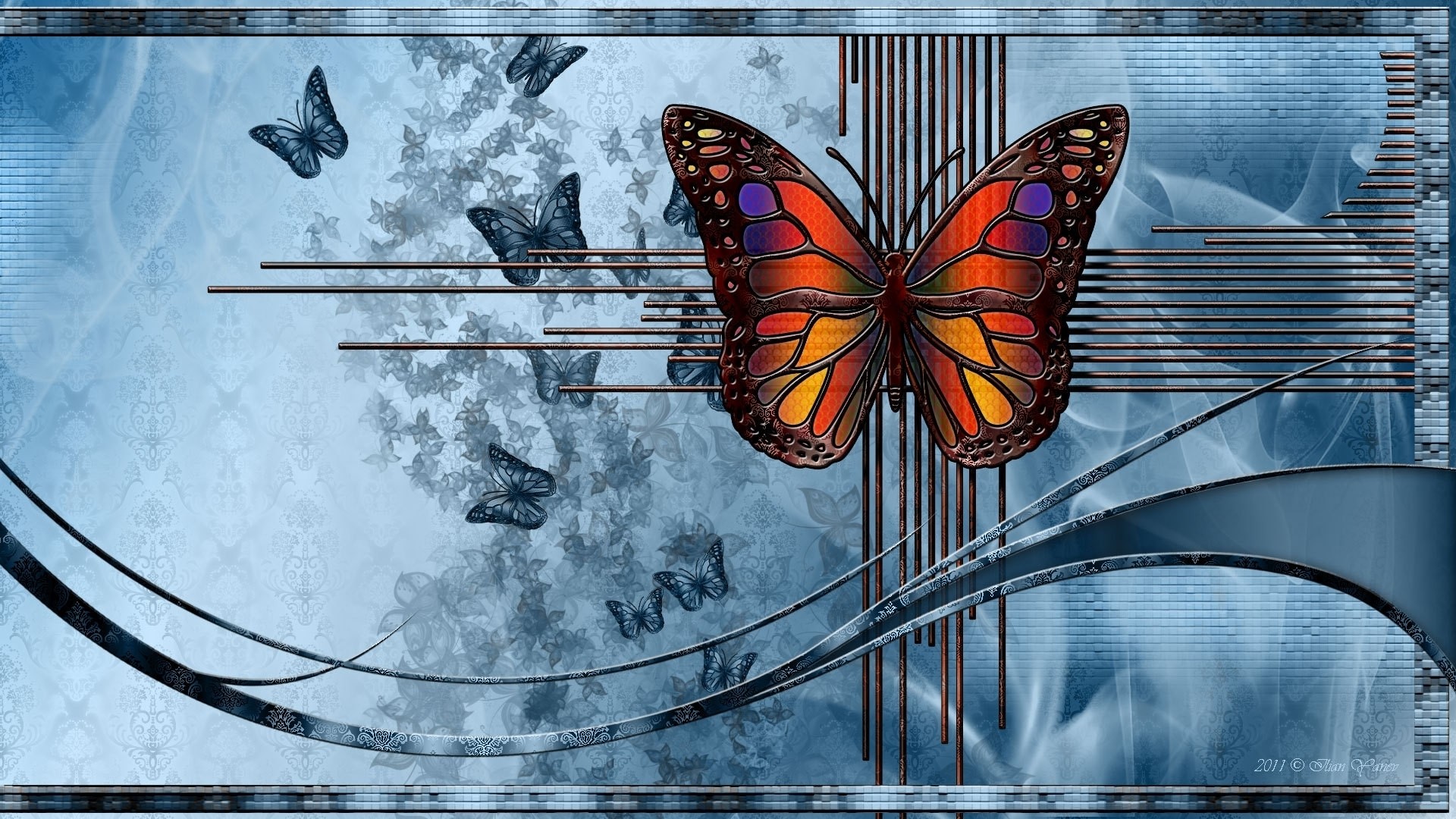 Бабочка абстракция