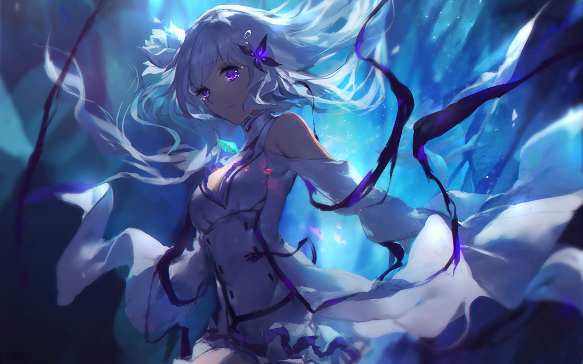 re:zero starting life in another world, anime, emilia (re:zero) wallpapers for tablet