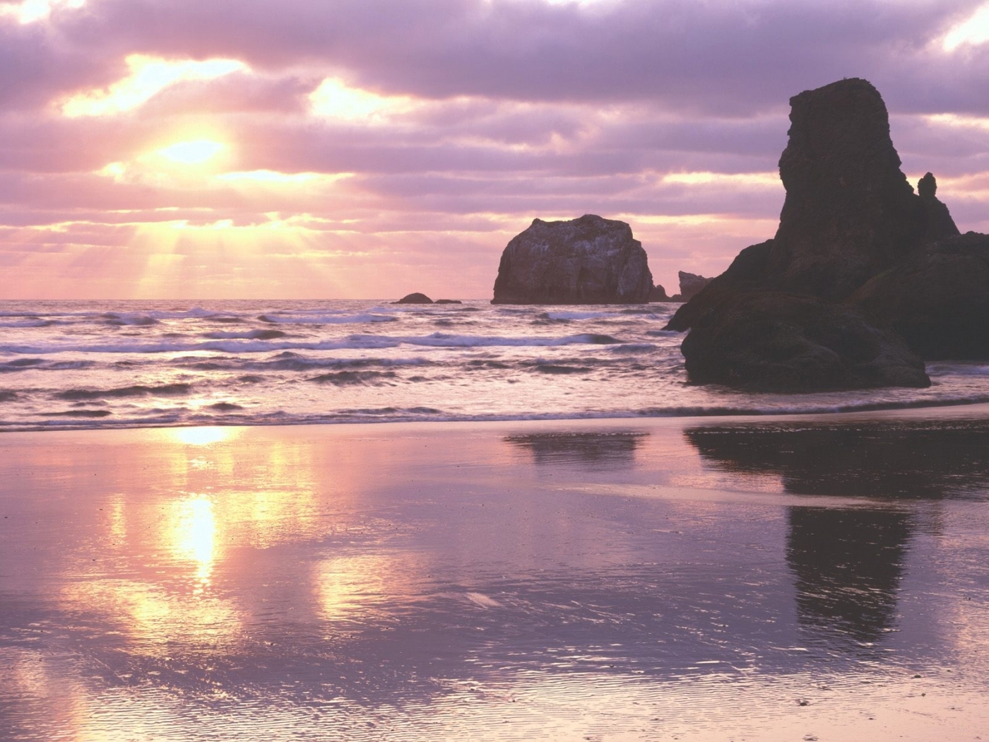 Download mobile wallpaper Landscape, Sunset, Sea, Waves for free.