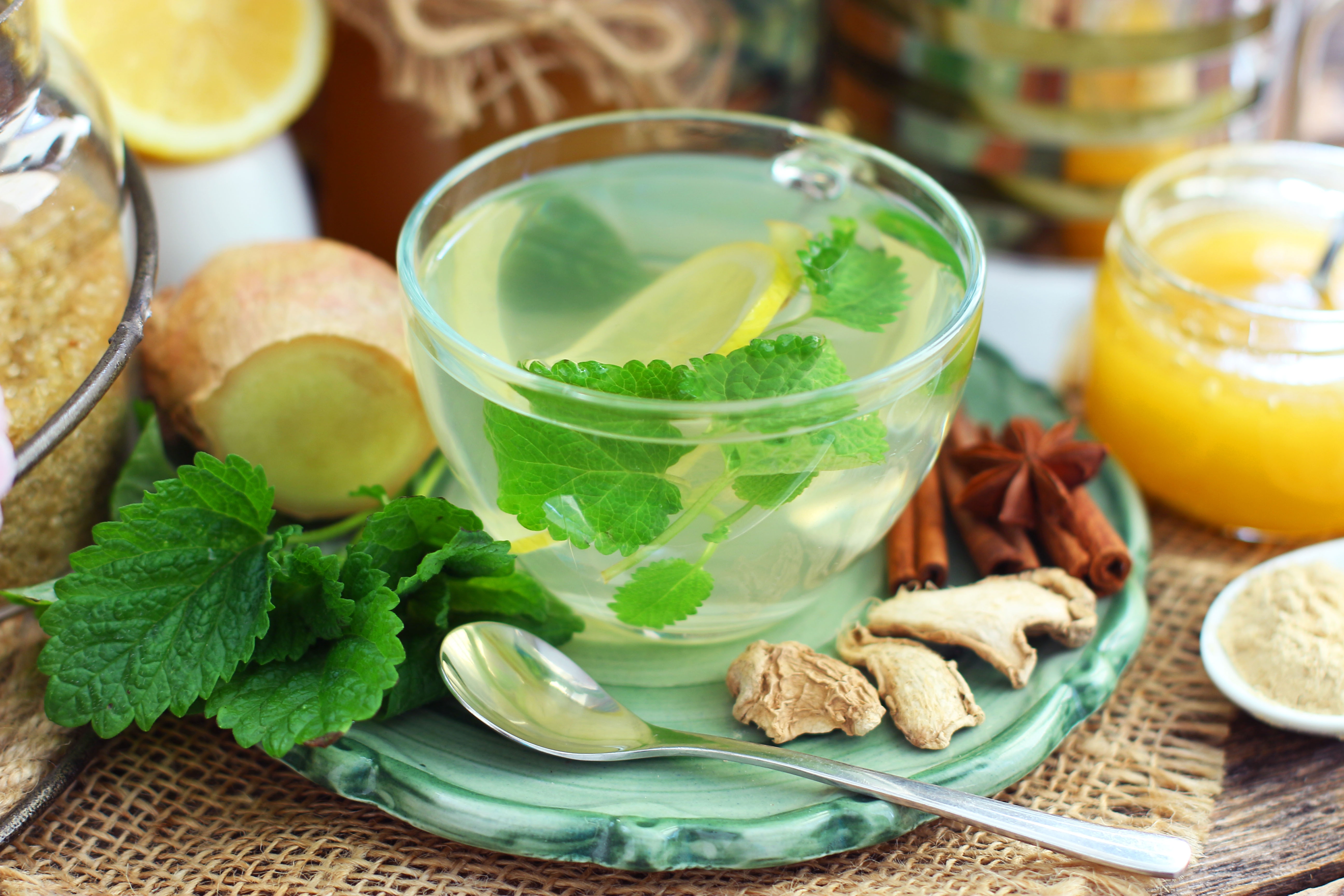 Зеленый чай лимон и мята