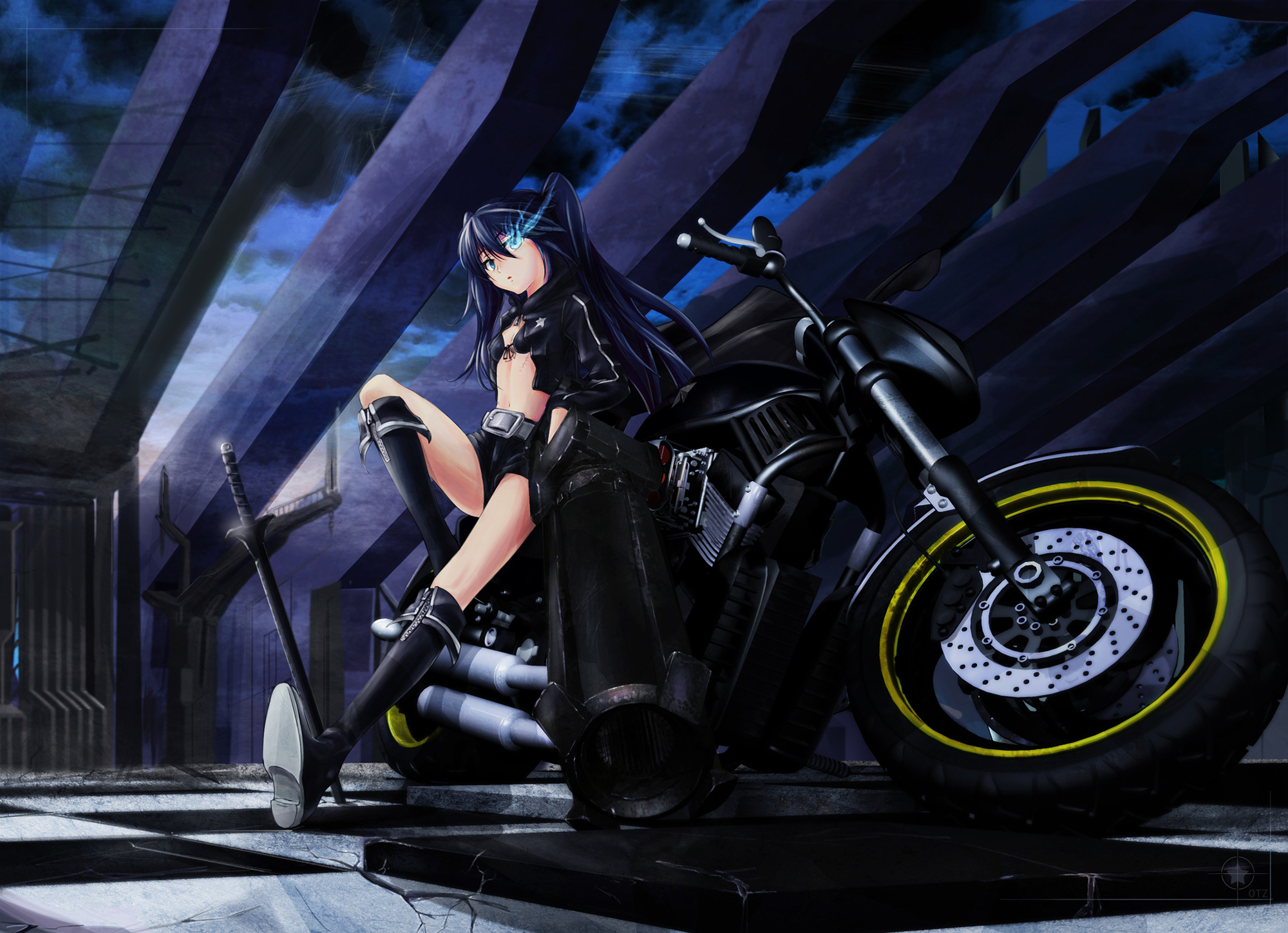 Download PC Wallpaper black rock shooter, anime