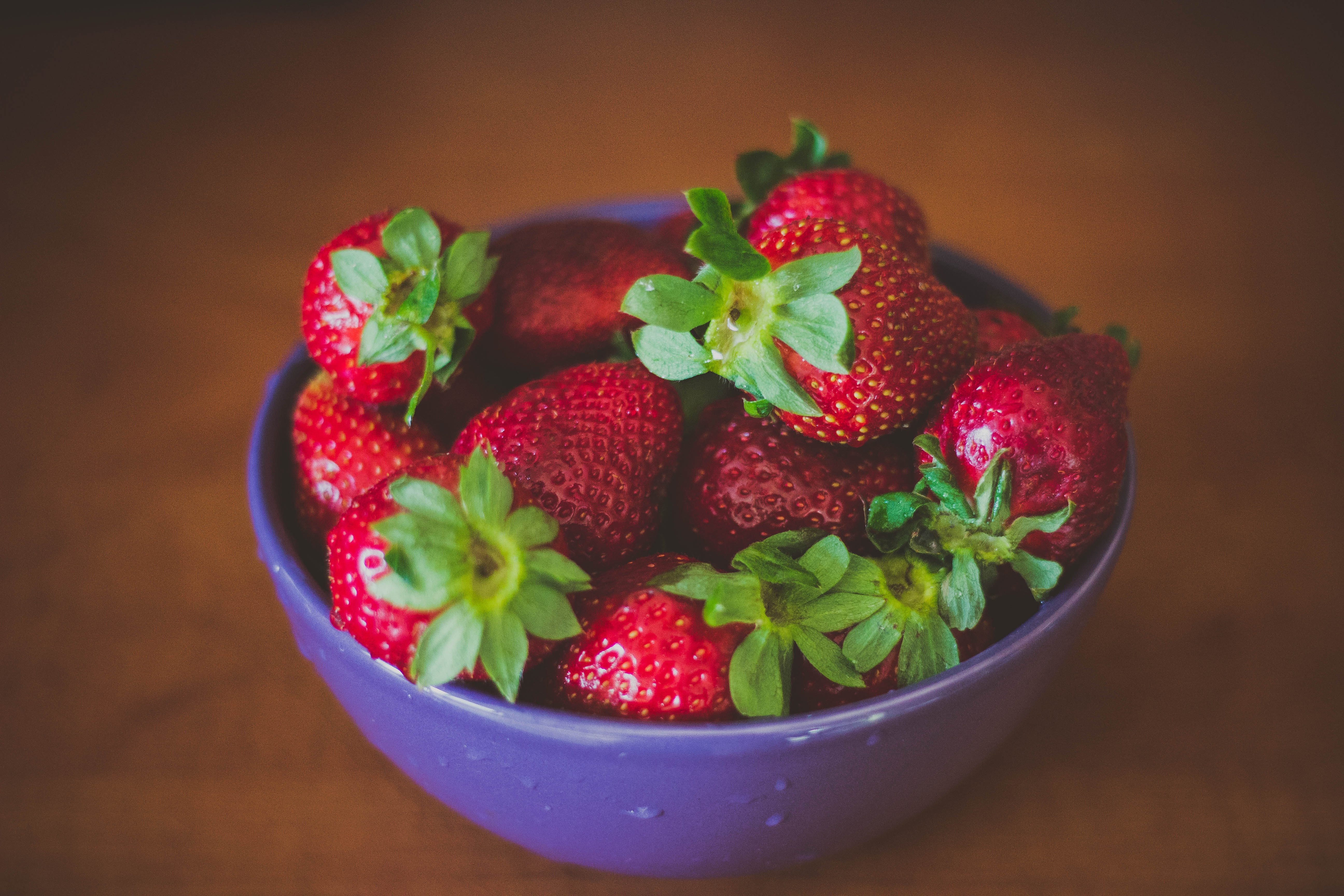 food, strawberry, berries, plate, ripe, appetizing