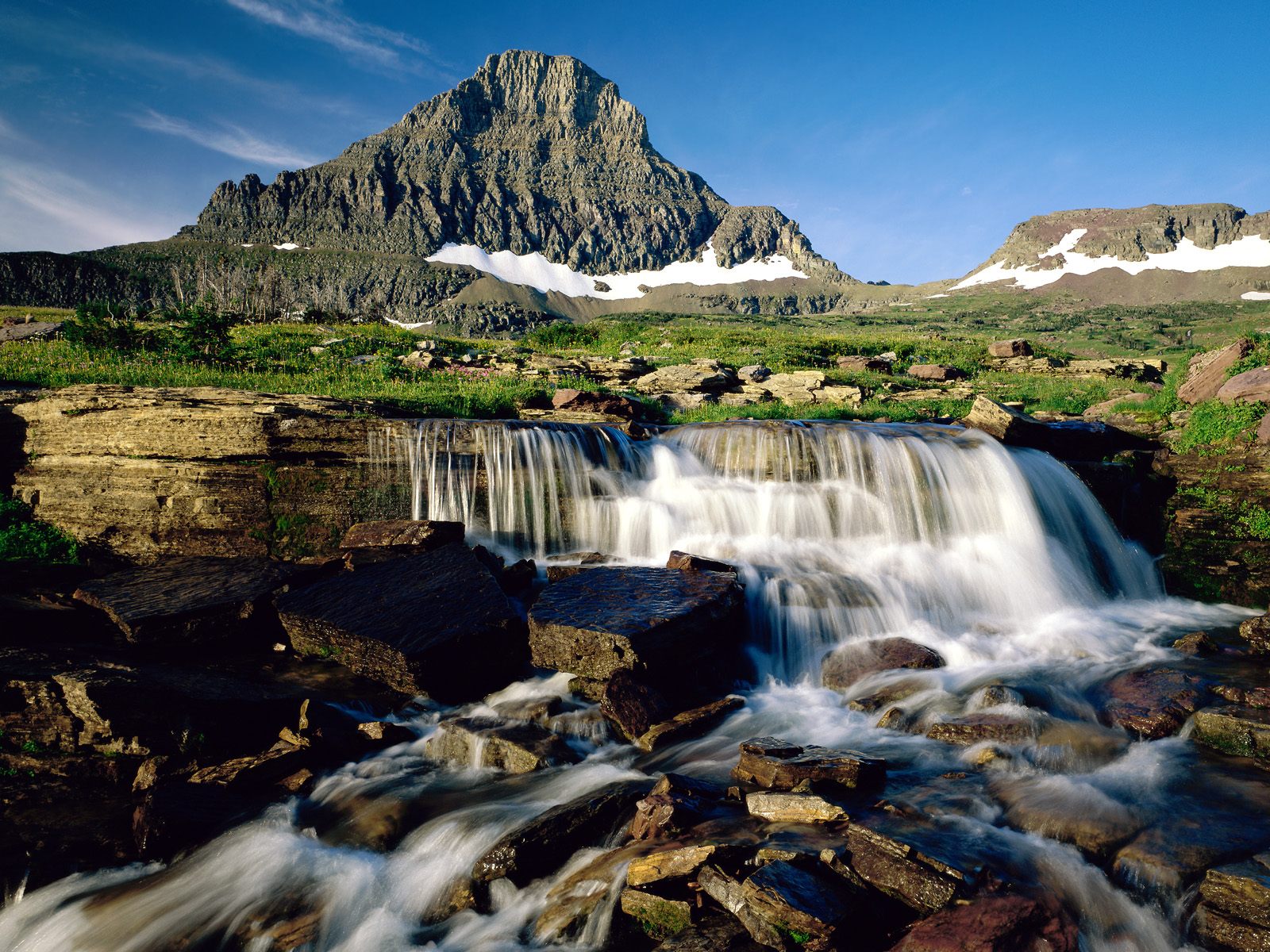 521610 Hintergrundbild herunterladen wasserfälle, erde/natur, wasserfall, glacier nationalpark, montana - Bildschirmschoner und Bilder kostenlos