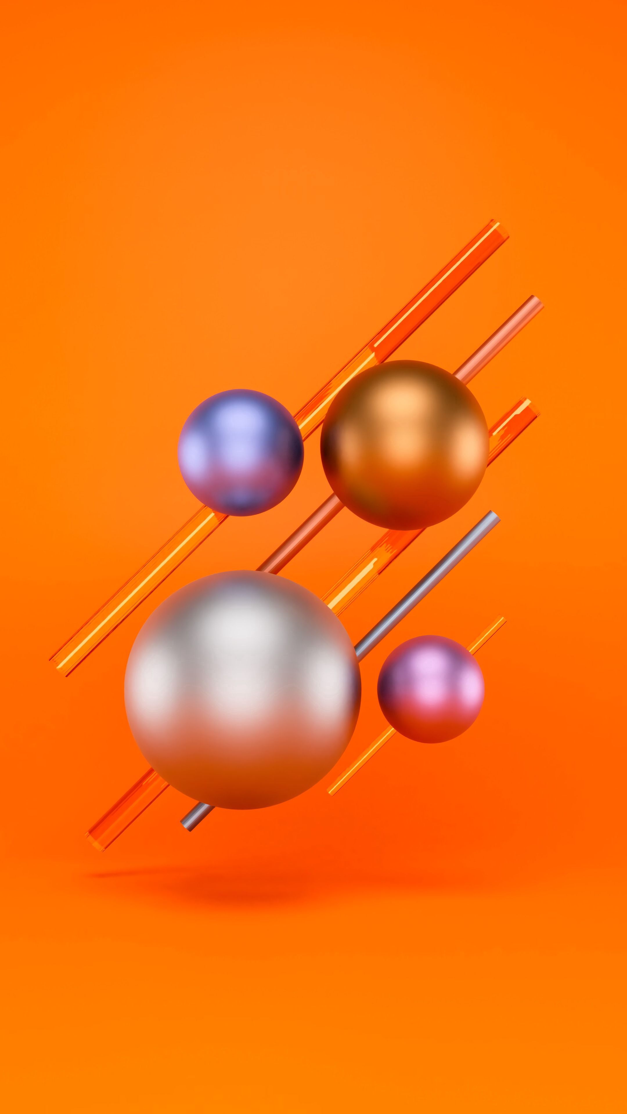 multicolored, lines, 3d, motley, bright, balls wallpapers for tablet