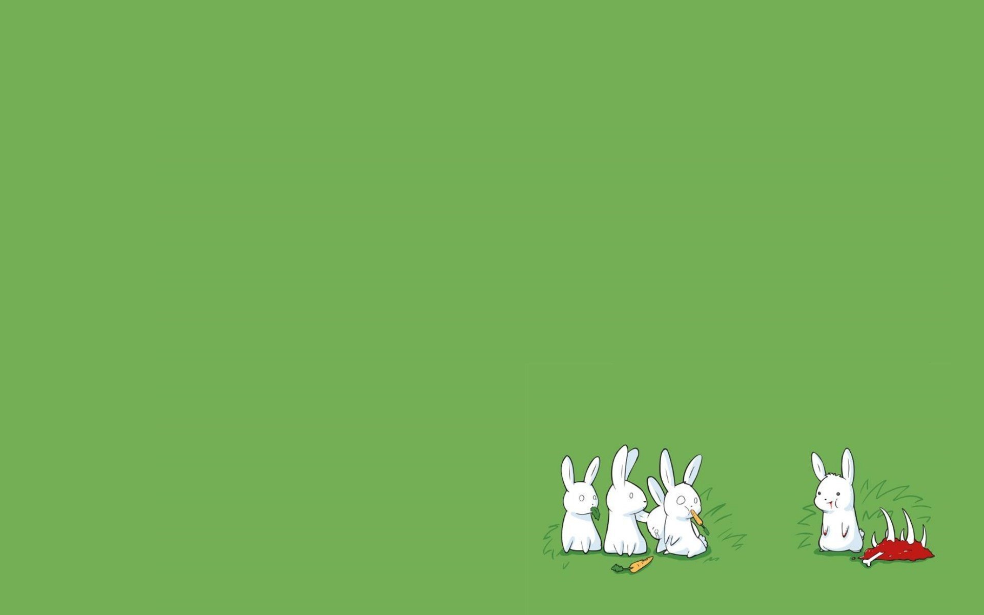 20971壁紙のダウンロード面白い, 背景, ウサギ, 緑-スクリーンセーバーと写真を無料で