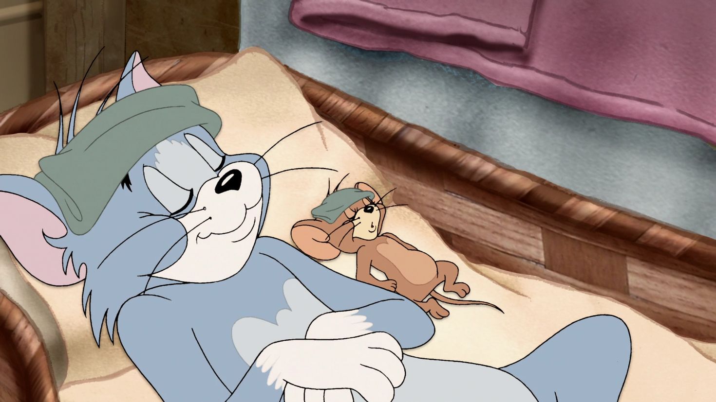 Tom go to bed. Том и Джерри заболел. Сонный персонаж из мультика.