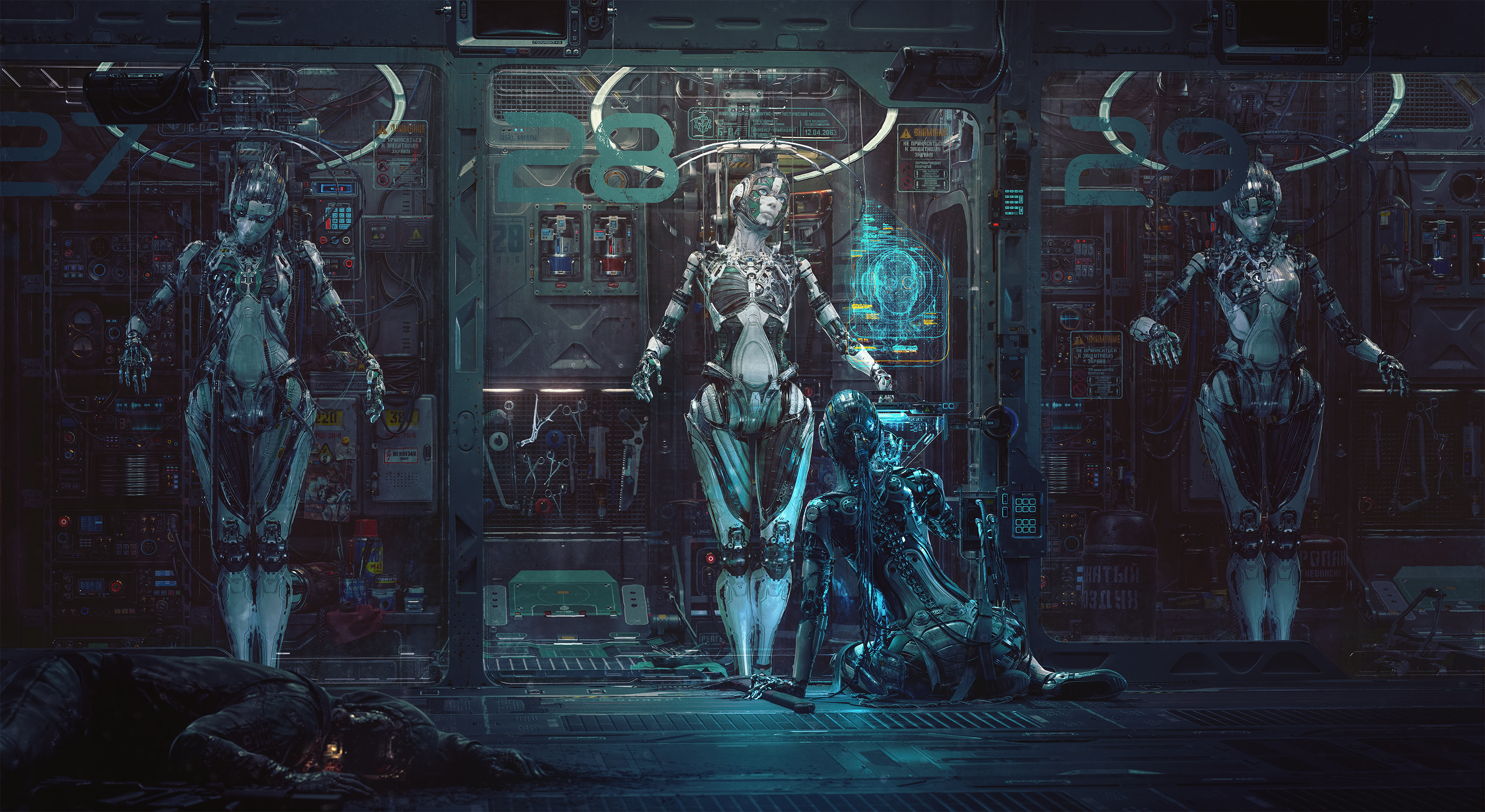 Cyberpunk cyborg art фото 110