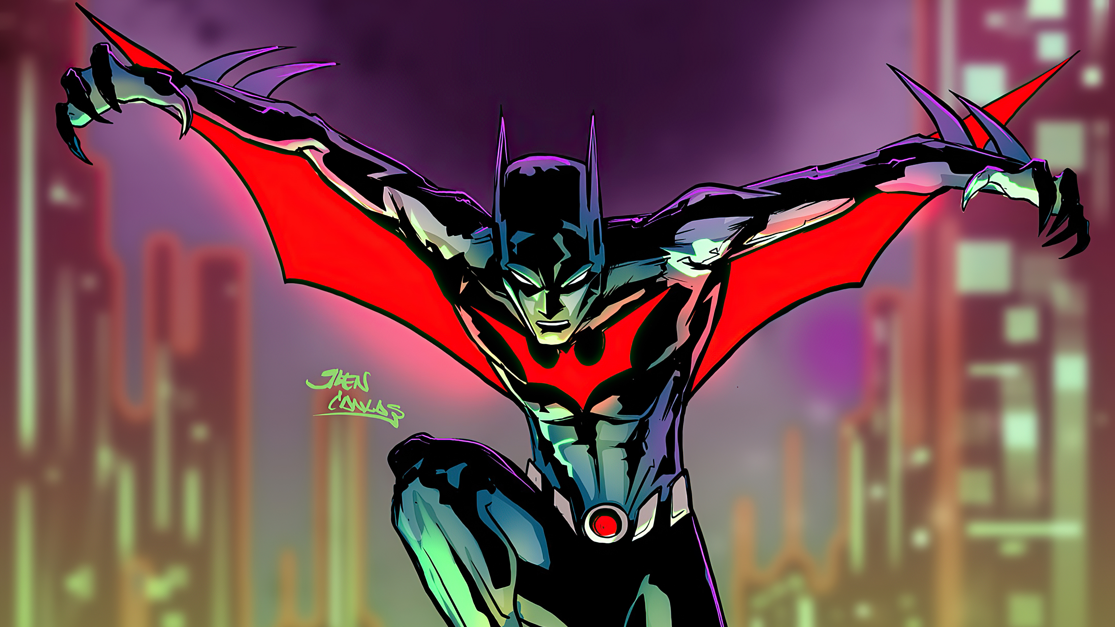 Batman beyond. DC Бэтмен будущего. Batman Beyond Damian Wayne. Банда Роял-флэш Бэтмен будущего. Инк Бэтмен будущего.