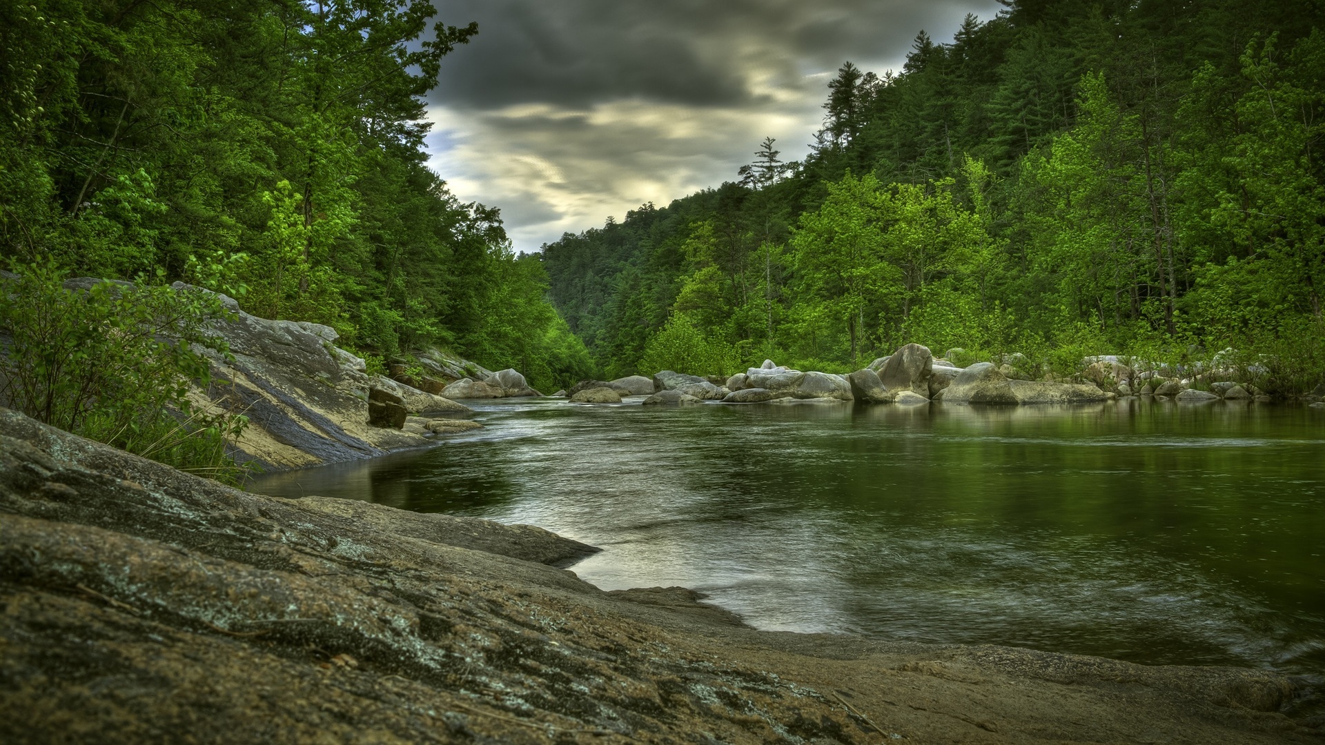 Download mobile wallpaper Landscape, Rivers, Trees for free.
