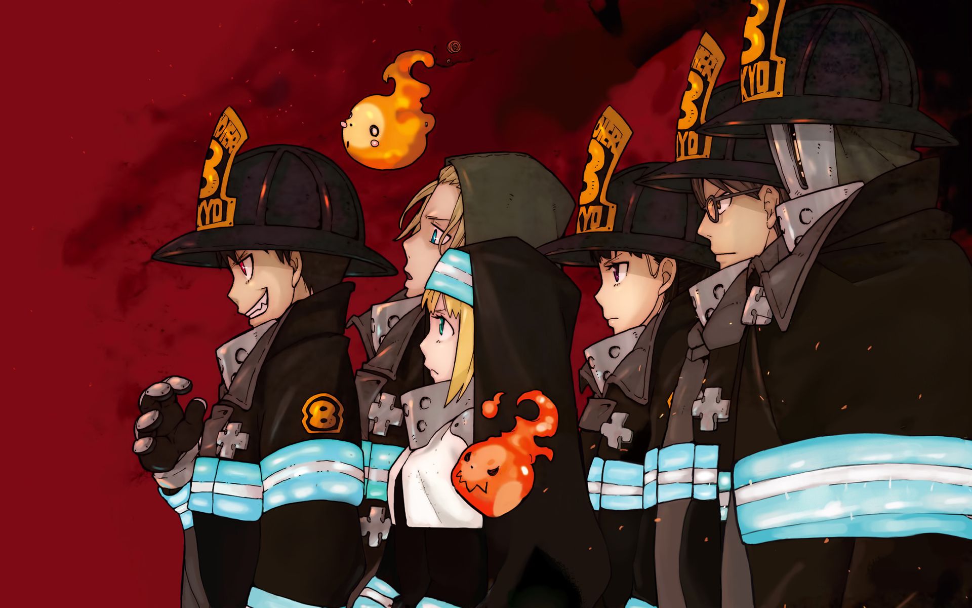Пожарный арт аниме