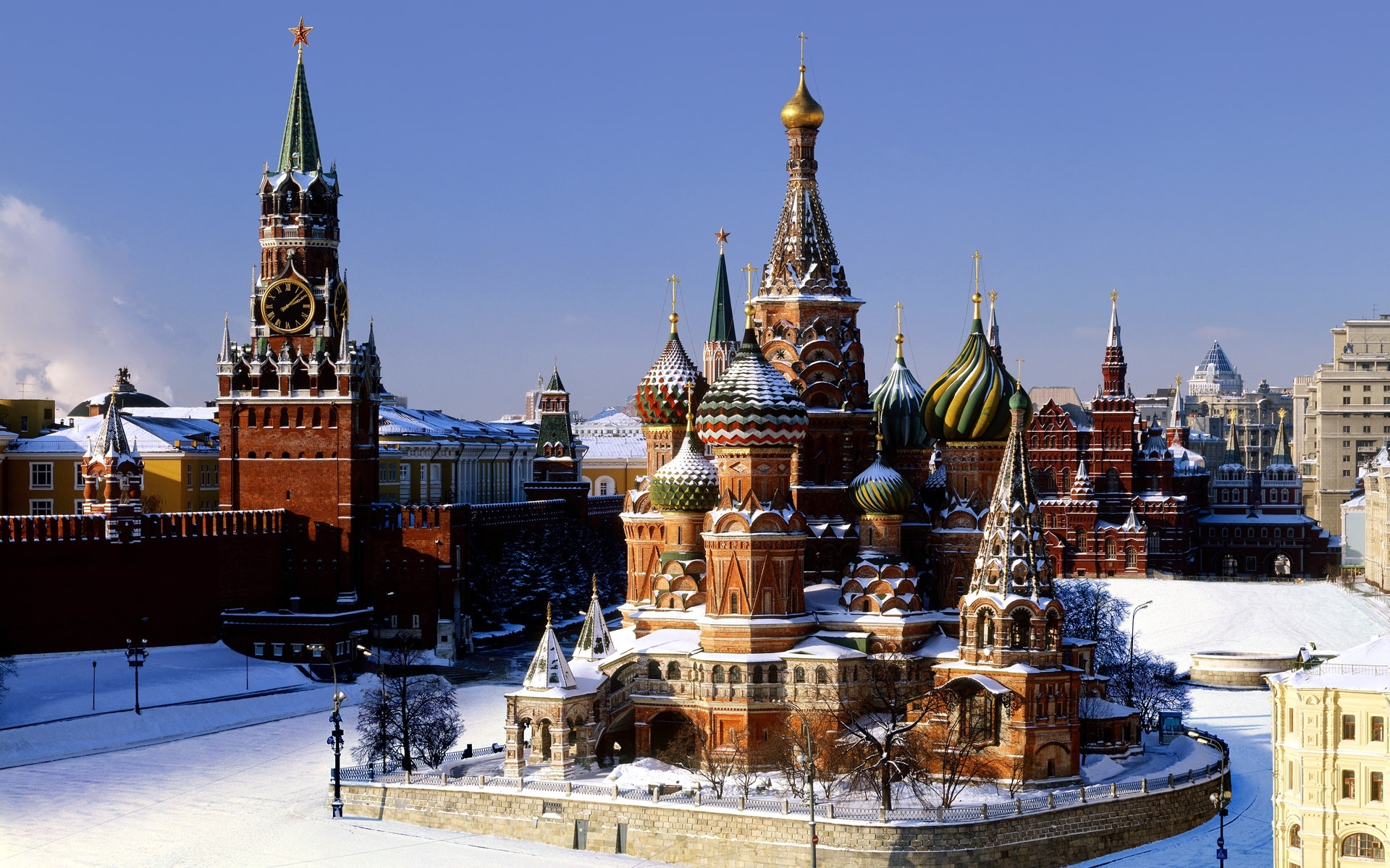kremlin, landscape, cities, moskow