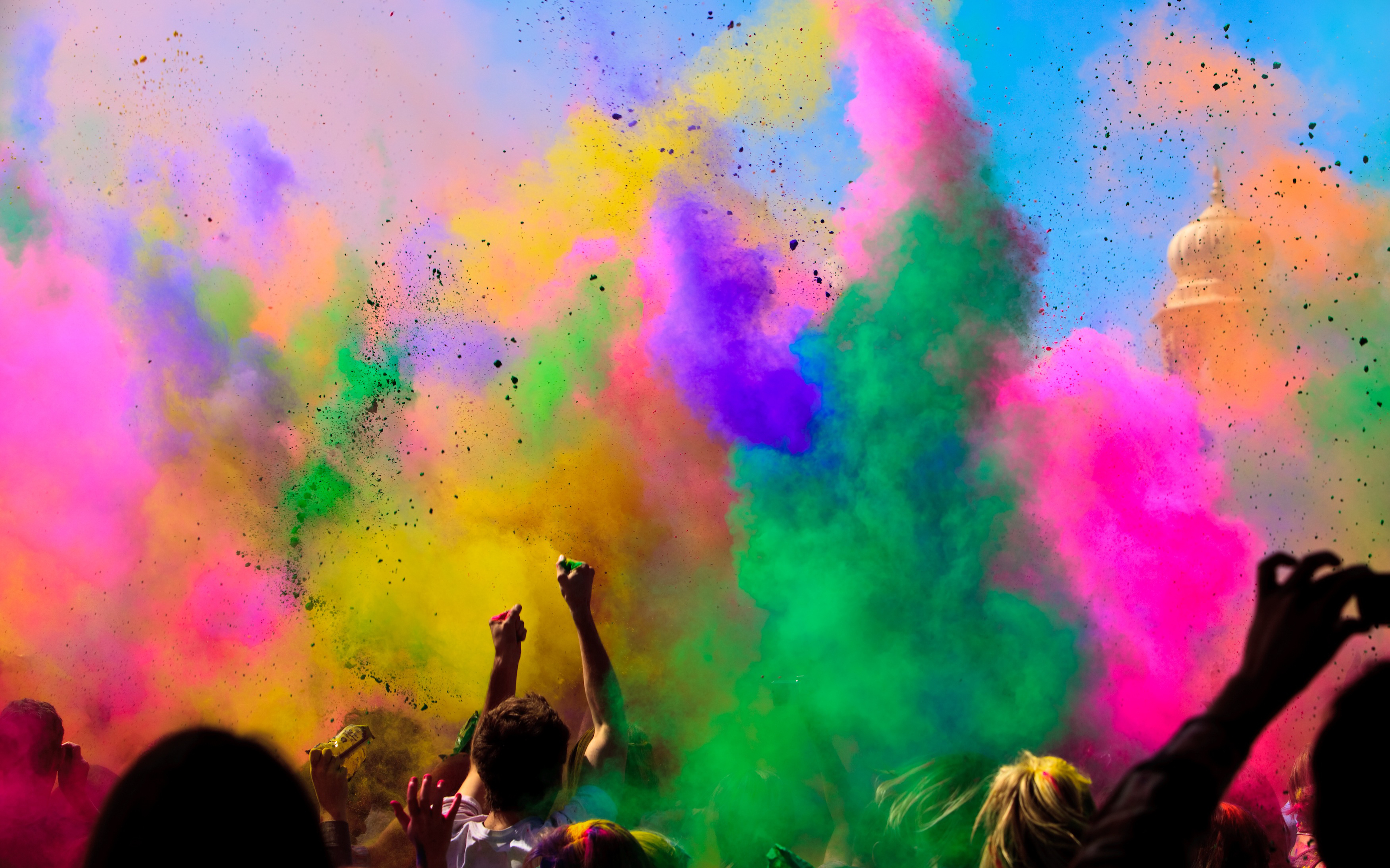 people, colors, holi, holiday iphone wallpaper