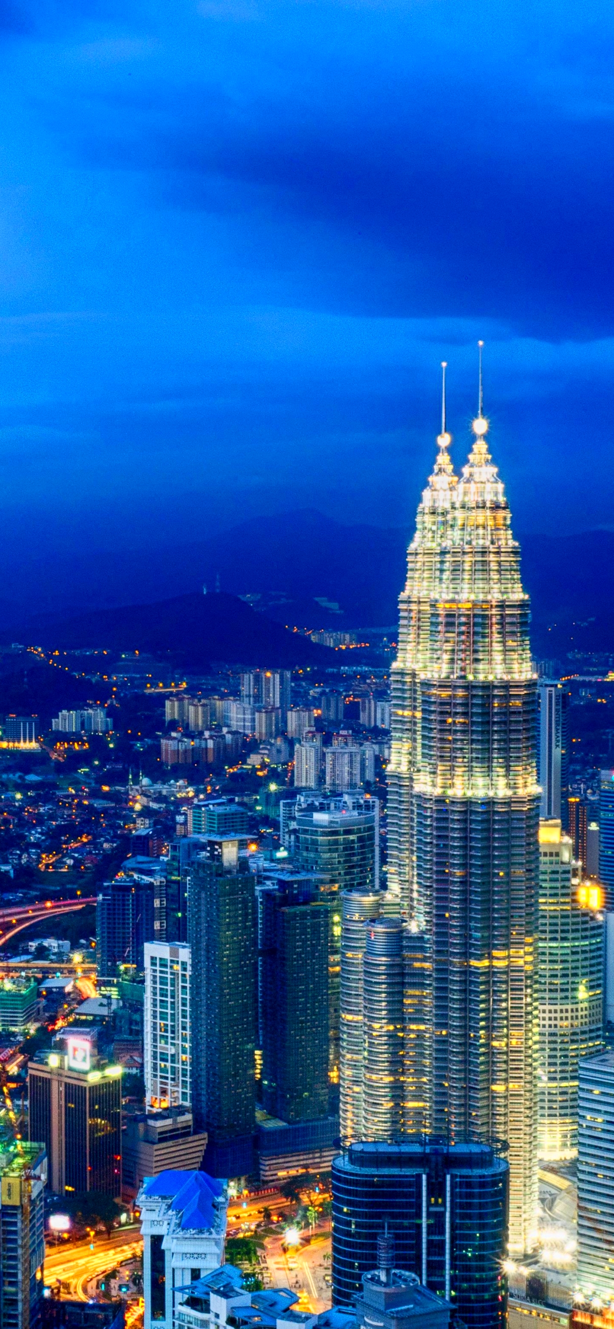 night, man made, kuala lumpur, city, architecture, malaysia, metropolis, cityscape, petronas towers, skyscraper, light, building, cloud, cities