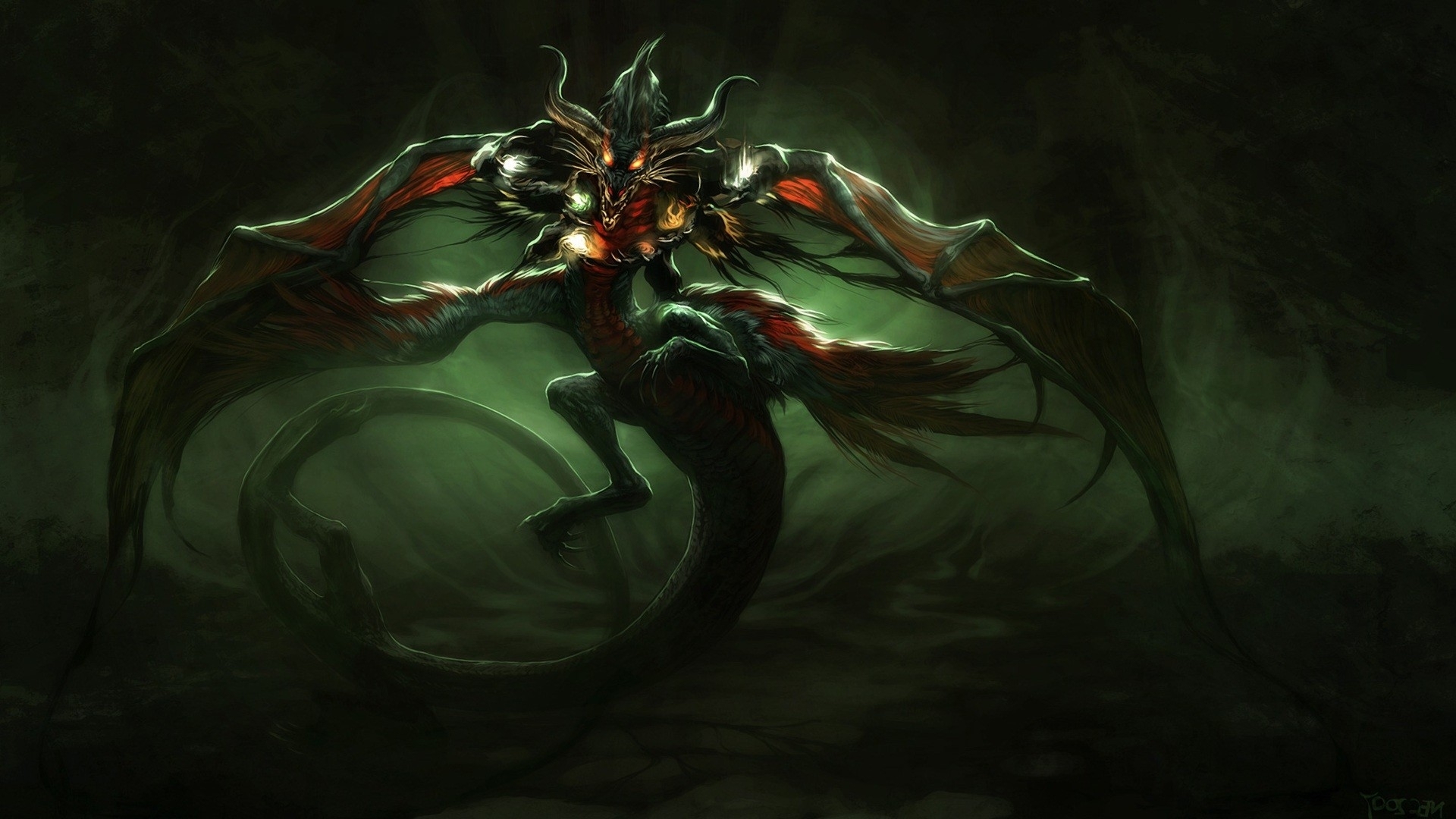 Download Cool Demon Dragon Wallpaper