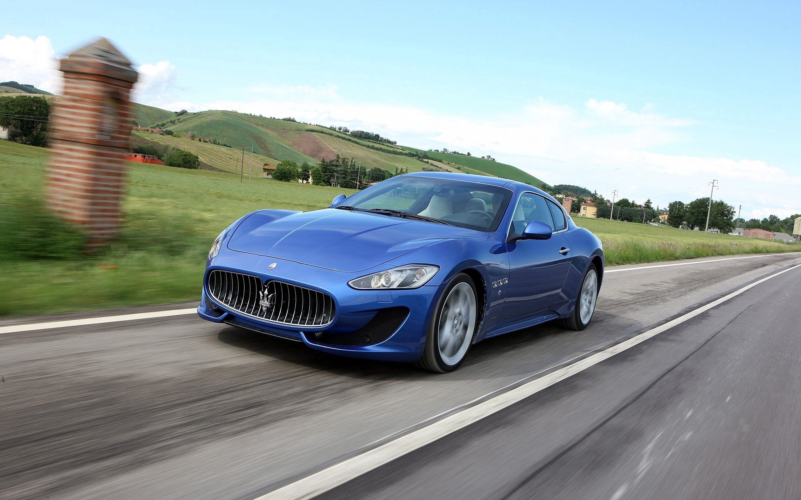 cars, blue, 2014, speed, maserati granturismo sport