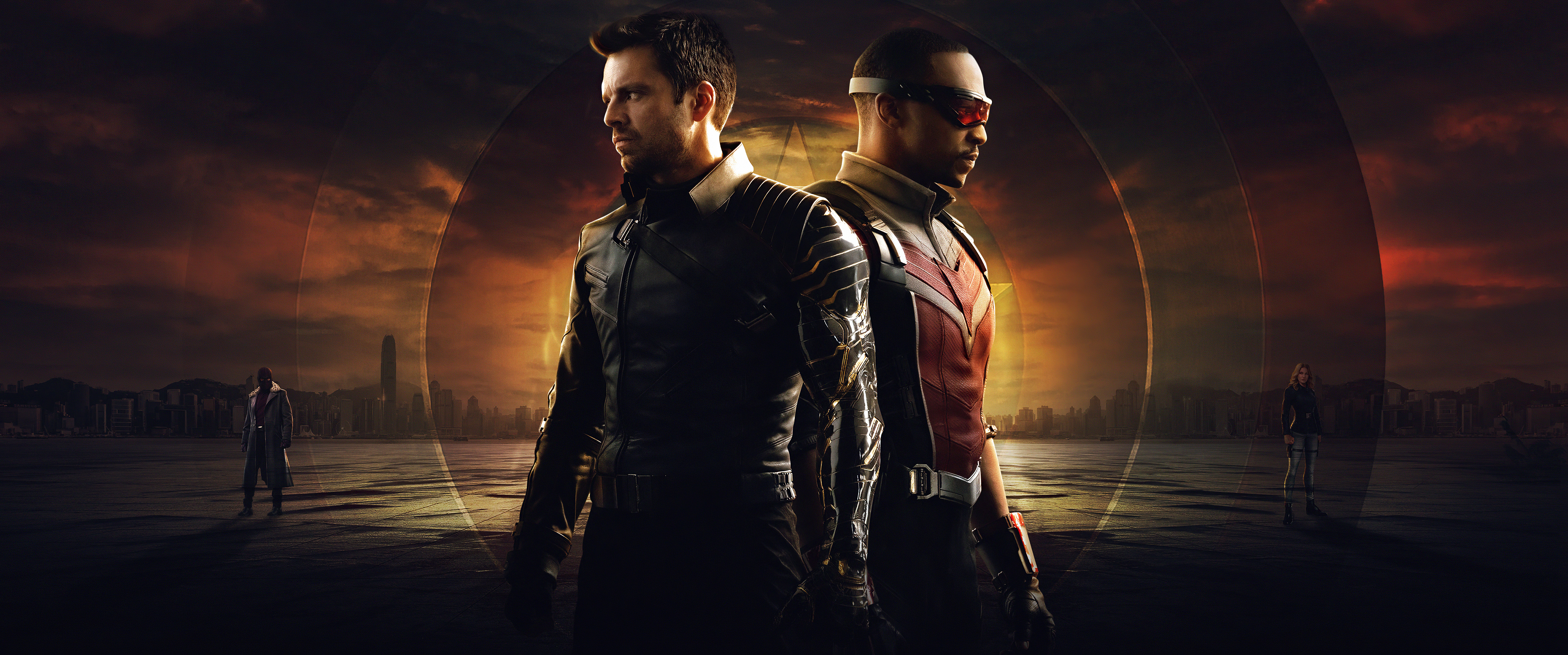 bucky barnes, tv show, the falcon and the winter soldier, anthony mackie, falcon (marvel comics), sam wilson, sebastian stan, winter soldier HD wallpaper