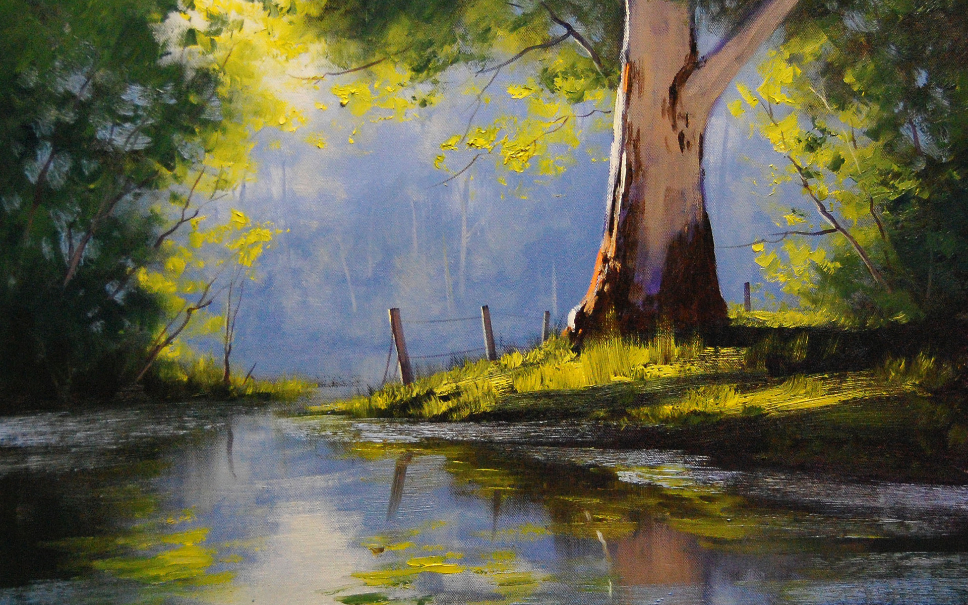 Грэм Геркен картины берег реки